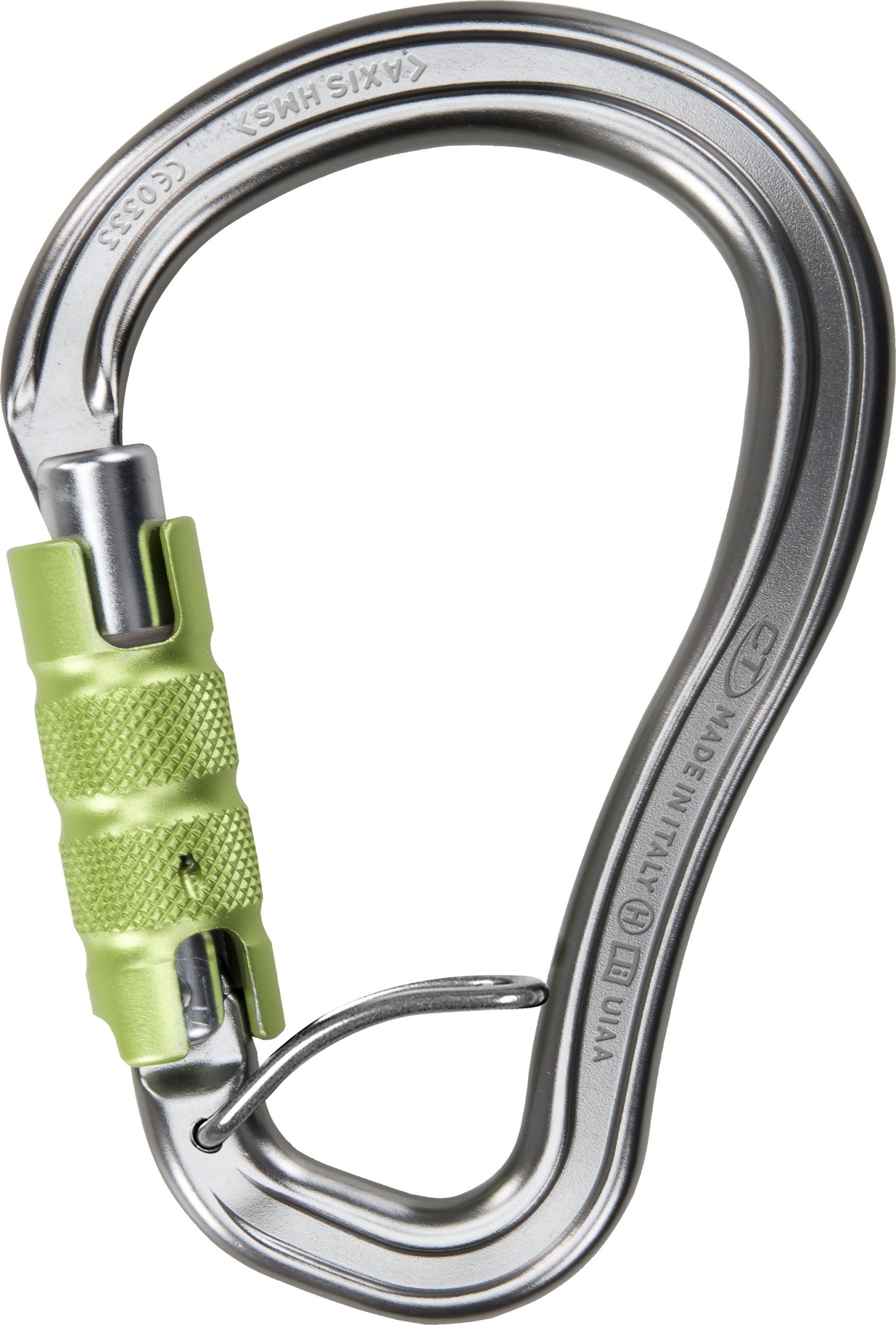 Climbing Technology Karabiner AXIS HMS TGL - HMS-Karabiner mit Triplexverschluss - Silber/Grün