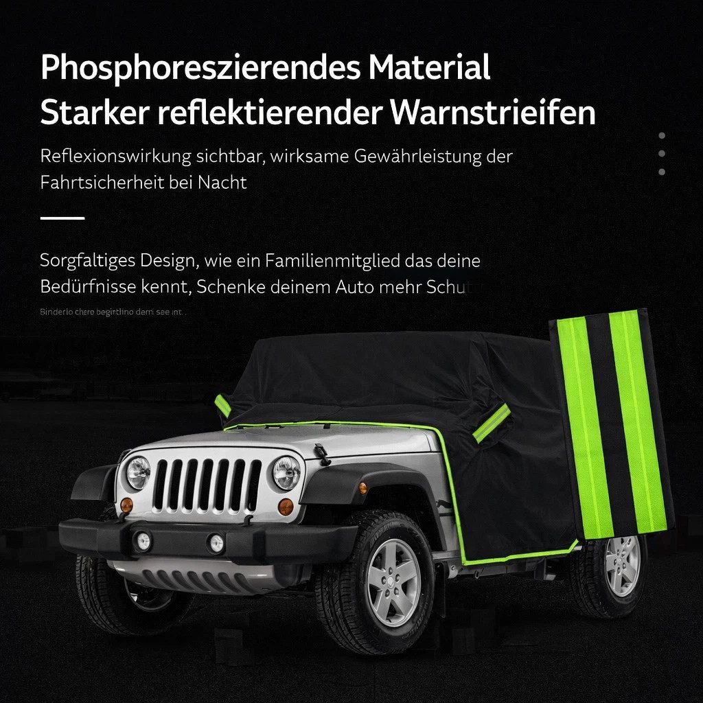 GARRYFIZH Windscreen Cover Cab Cover Dustproof Windproof Waterproof Reflective, Abrasion Resistant, Reflective Stripes, UV Resistant