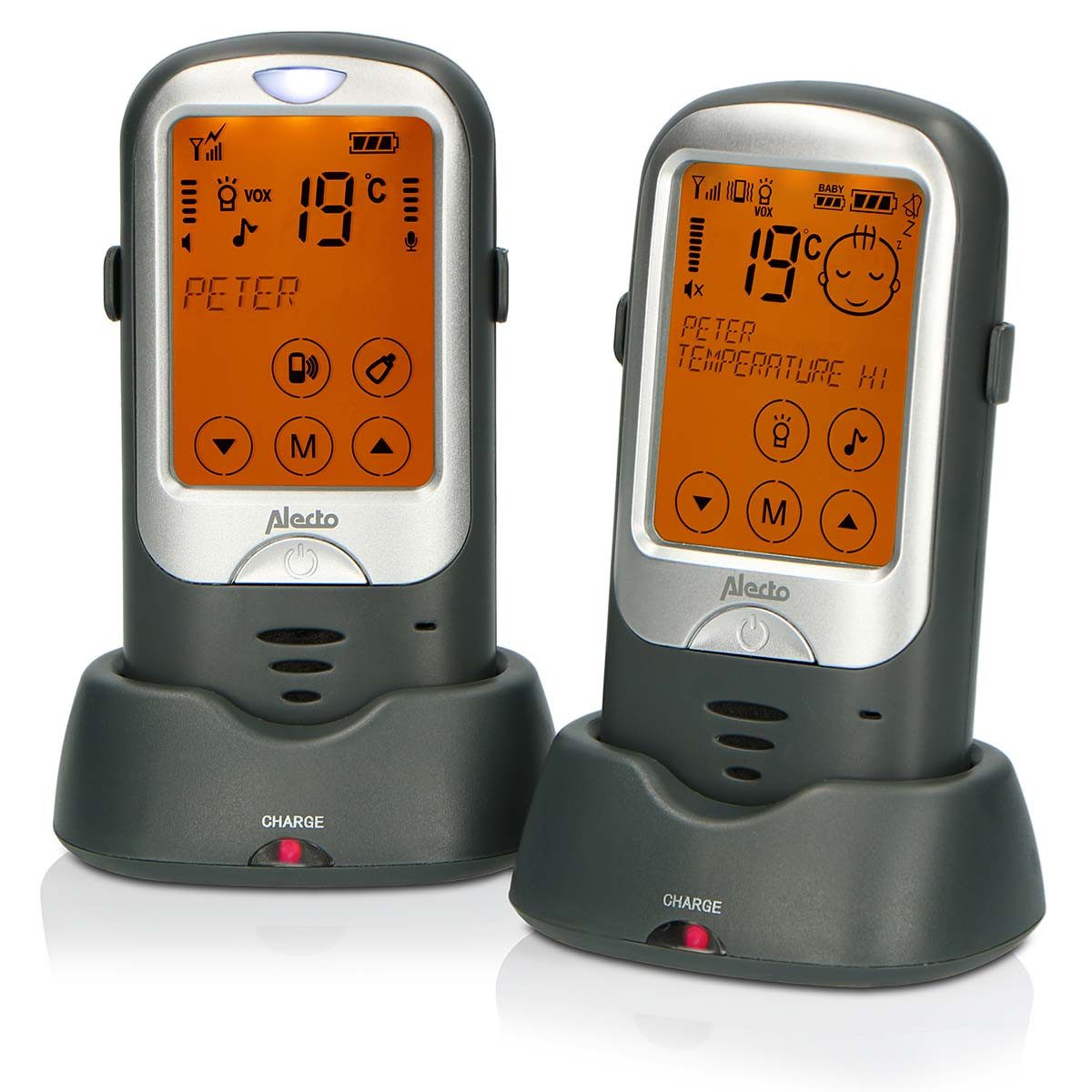 Alecto Video-Babyphone DBX68GS, 2-tlg., Outdoor Babyphone, 1000m Reichweite, -15°C bis +50°C, 2.5" Touch