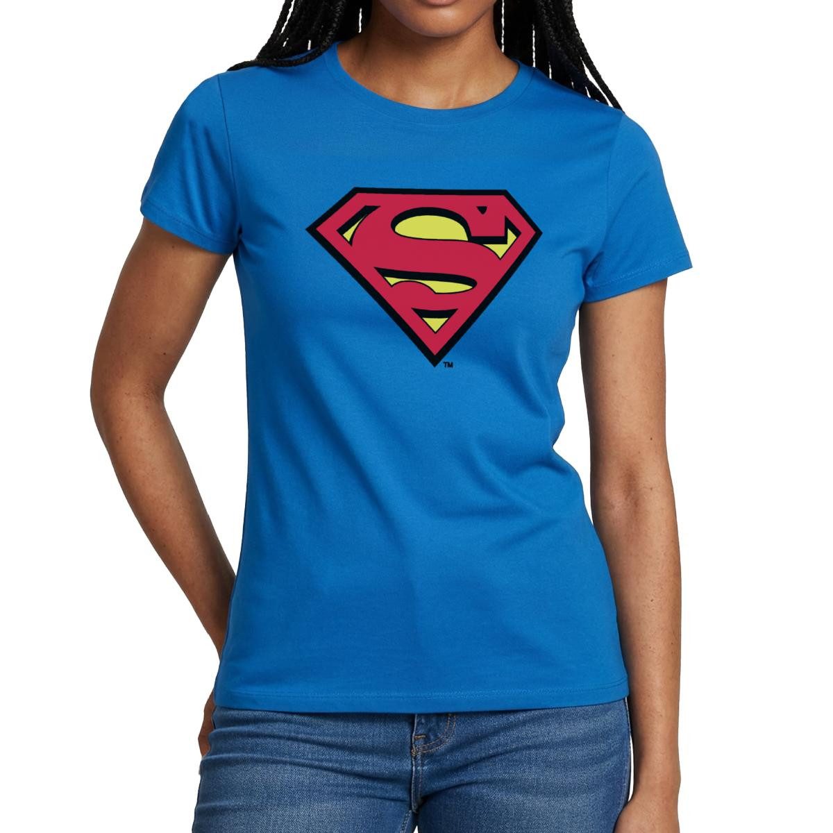 Spreadshirt T-Shirt DC Comics Superman Logo Original Karneval Frauen T-Shirt (1-tlg)