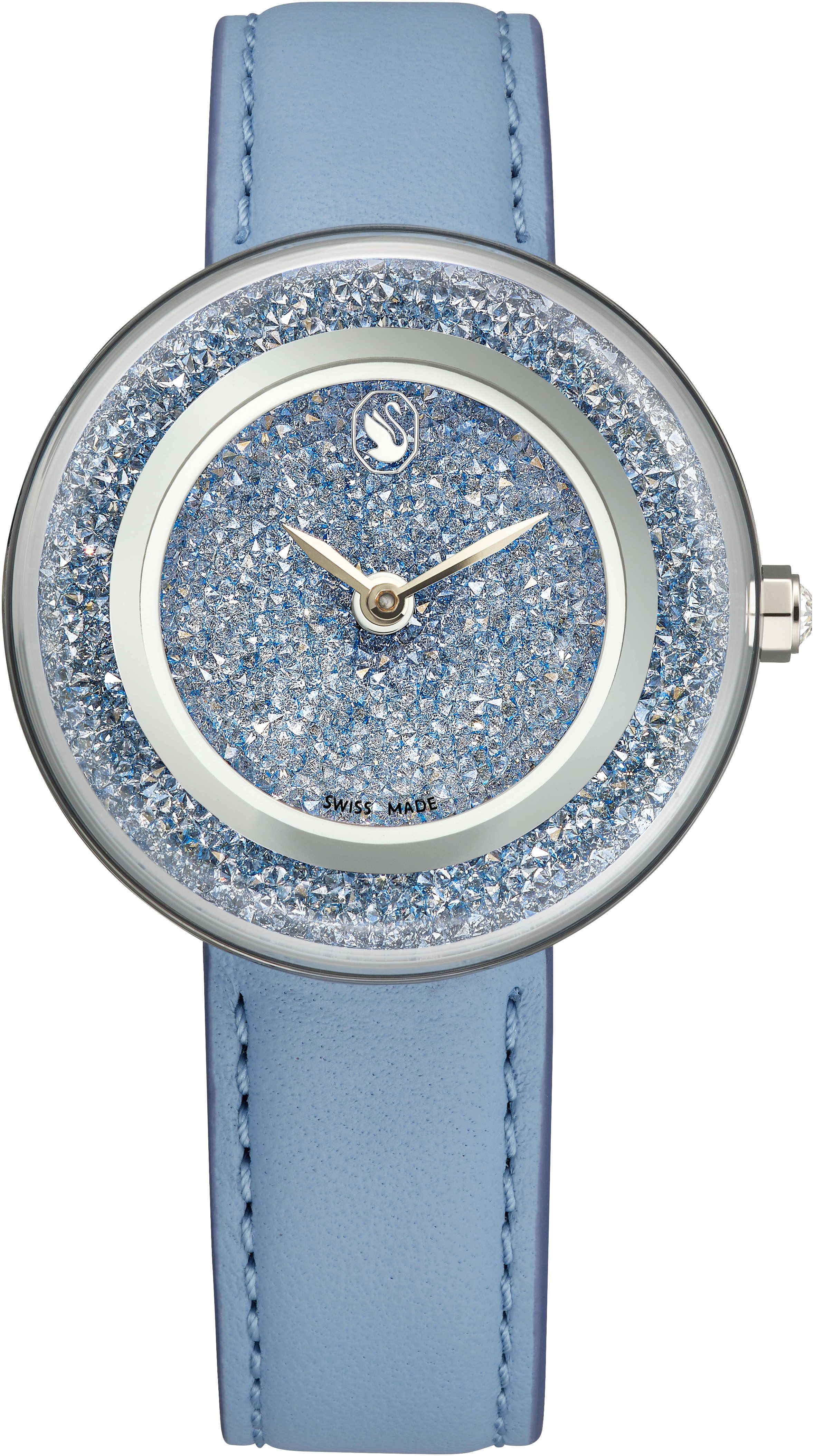 Swarovski Quarzuhr CRYSTALLINE LUSTRE 5681733, Armbanduhr, Damenuhr, Swiss Made, Lederarmband, analog