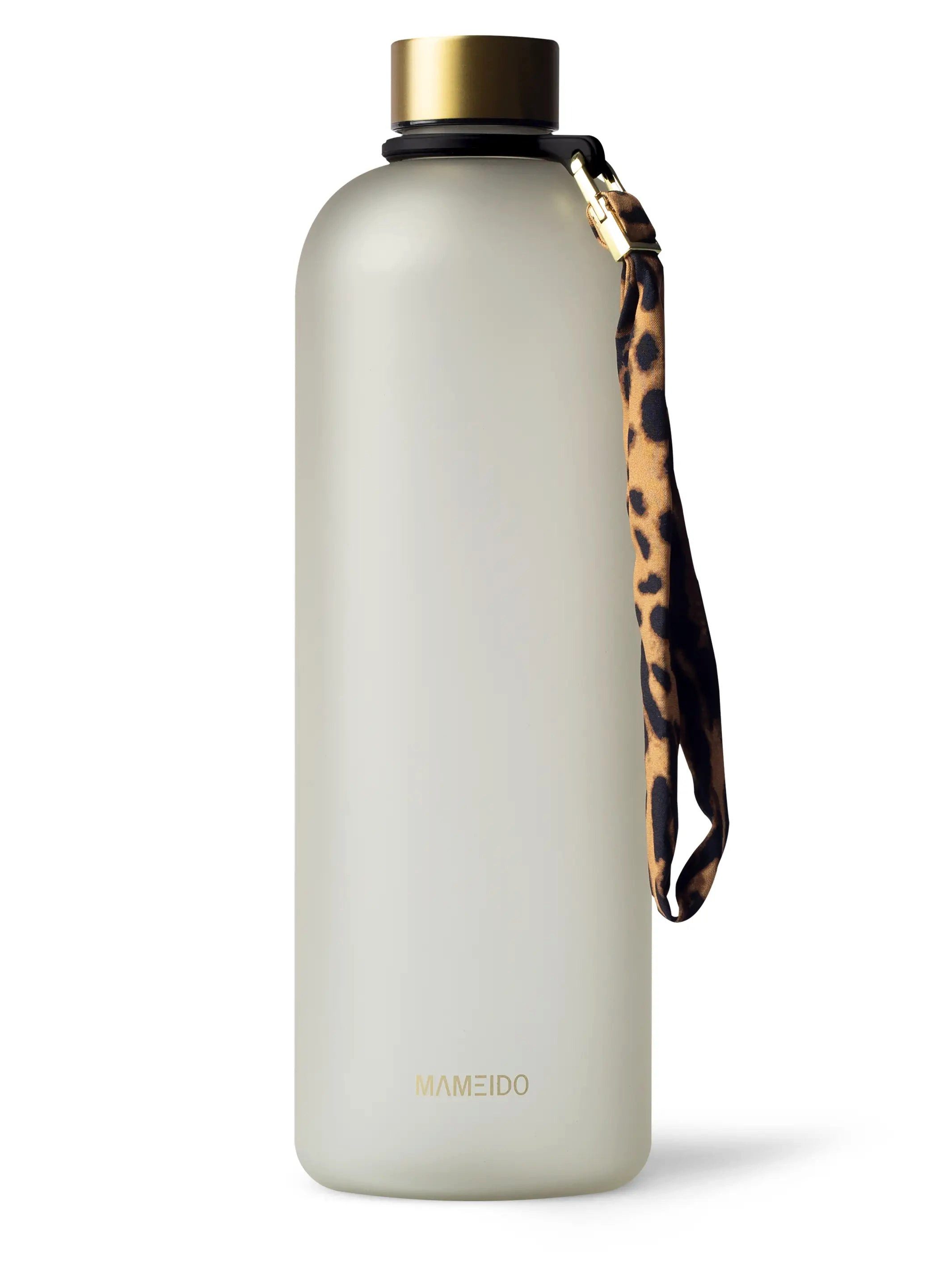 MAMEIDO Trinkflasche, auslaufsicher mit Zeitmarkierung und Handschlaufe in 1000 ml & 1500 ml