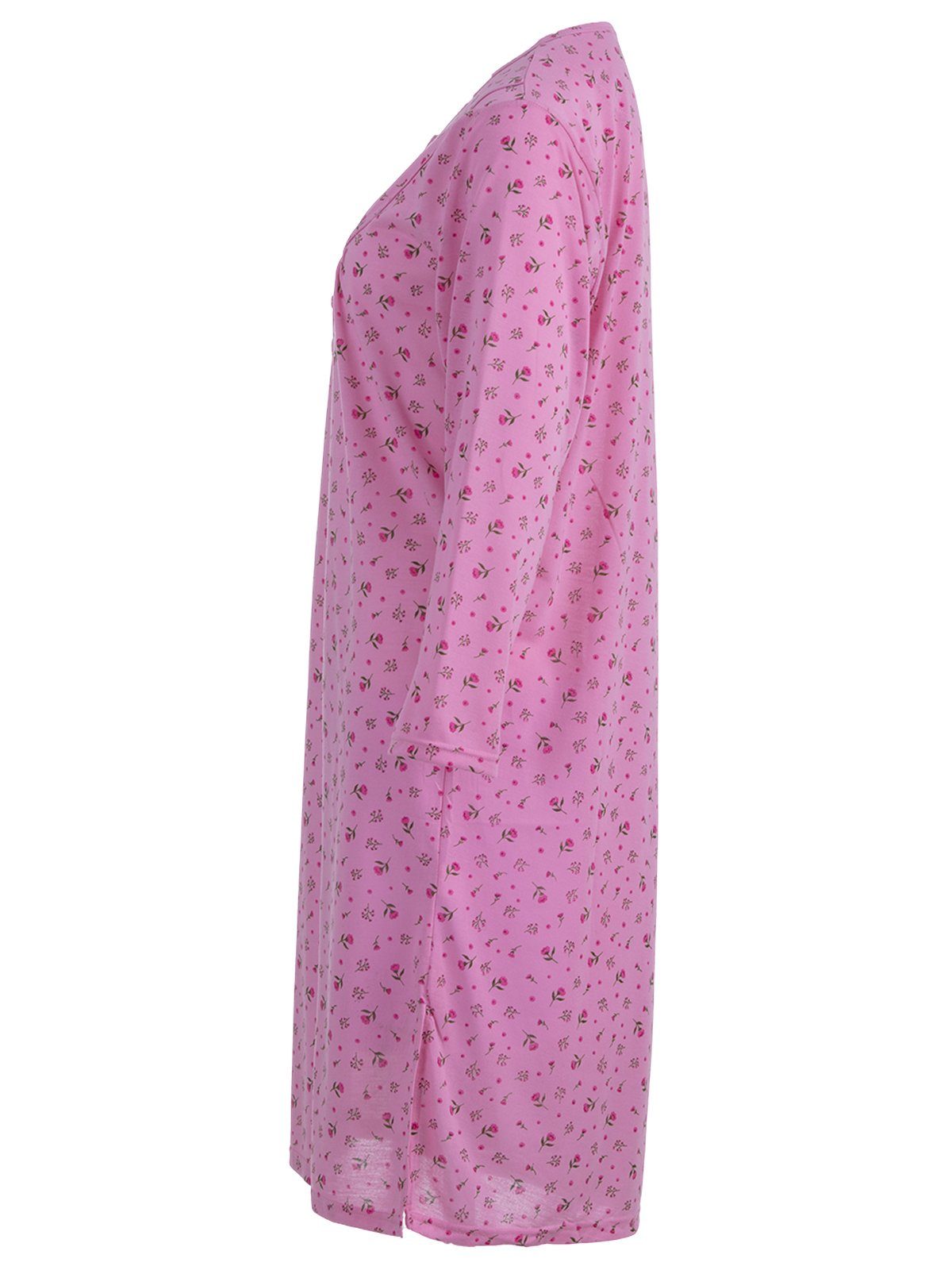 Lucky Nachthemd Nachthemd Langarm- Blumen Paspel günstig online kaufen