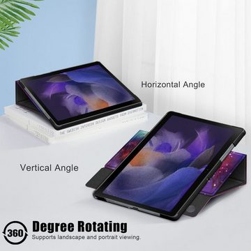 Wigento Tablet-Hülle Für Samsung Galaxy Tab A8 2021 10.5 Zoll 360 Grad Rotation Tablet Tasche Hülle Case Cover Etui Schutz Motiv 1 Neu
