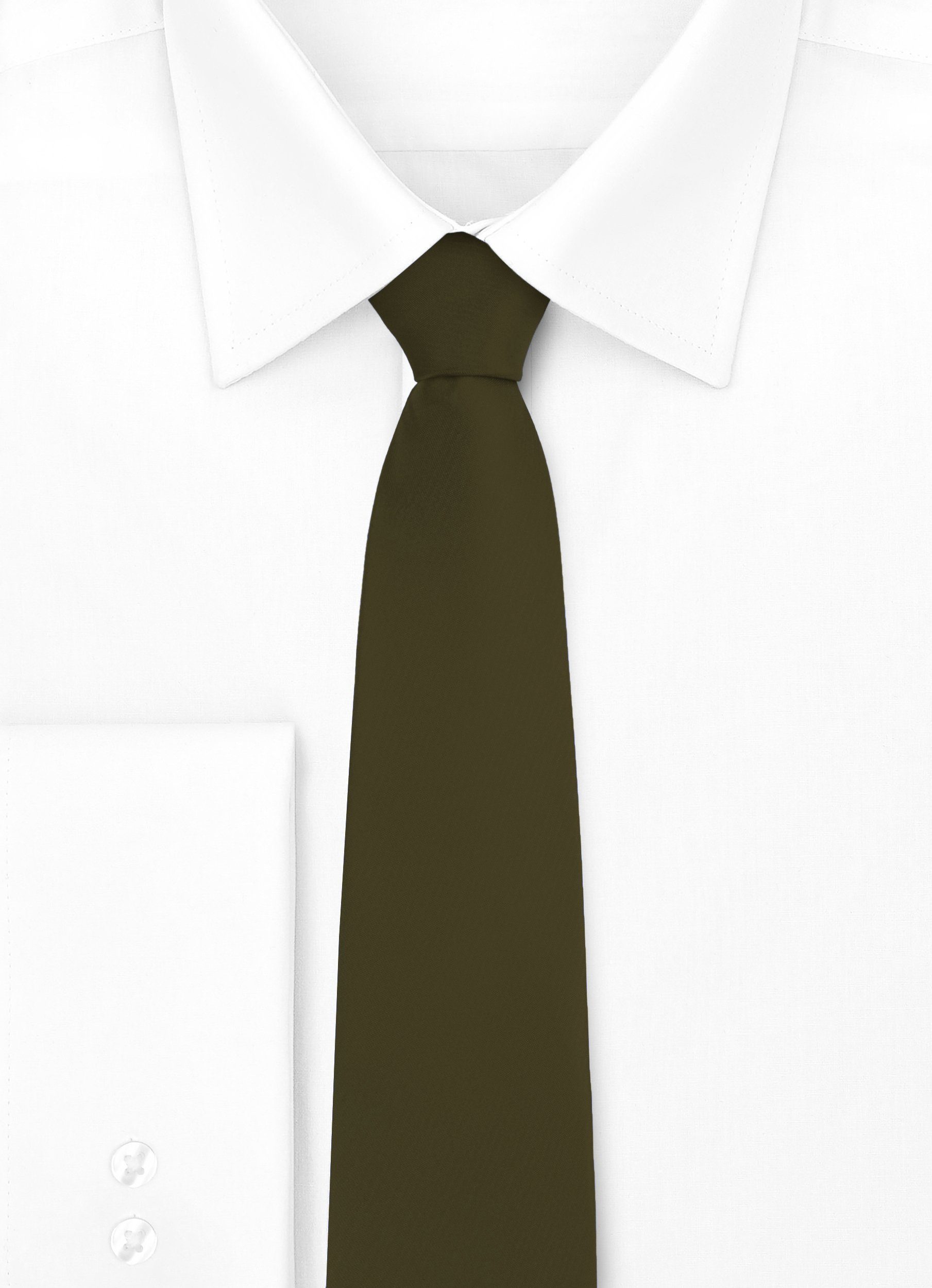 Breite KP-8 Ladeheid (150cm 8cm) x Oliv Krawatte (Set, 1-St) Krawatte Herren
