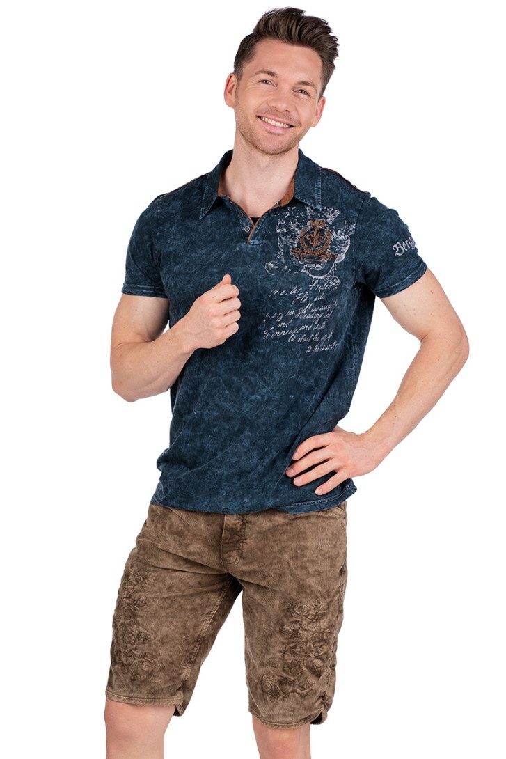 Hangowear Trachtenjeans Cordhose Herren - HANNES BERMUDA - schlamm
