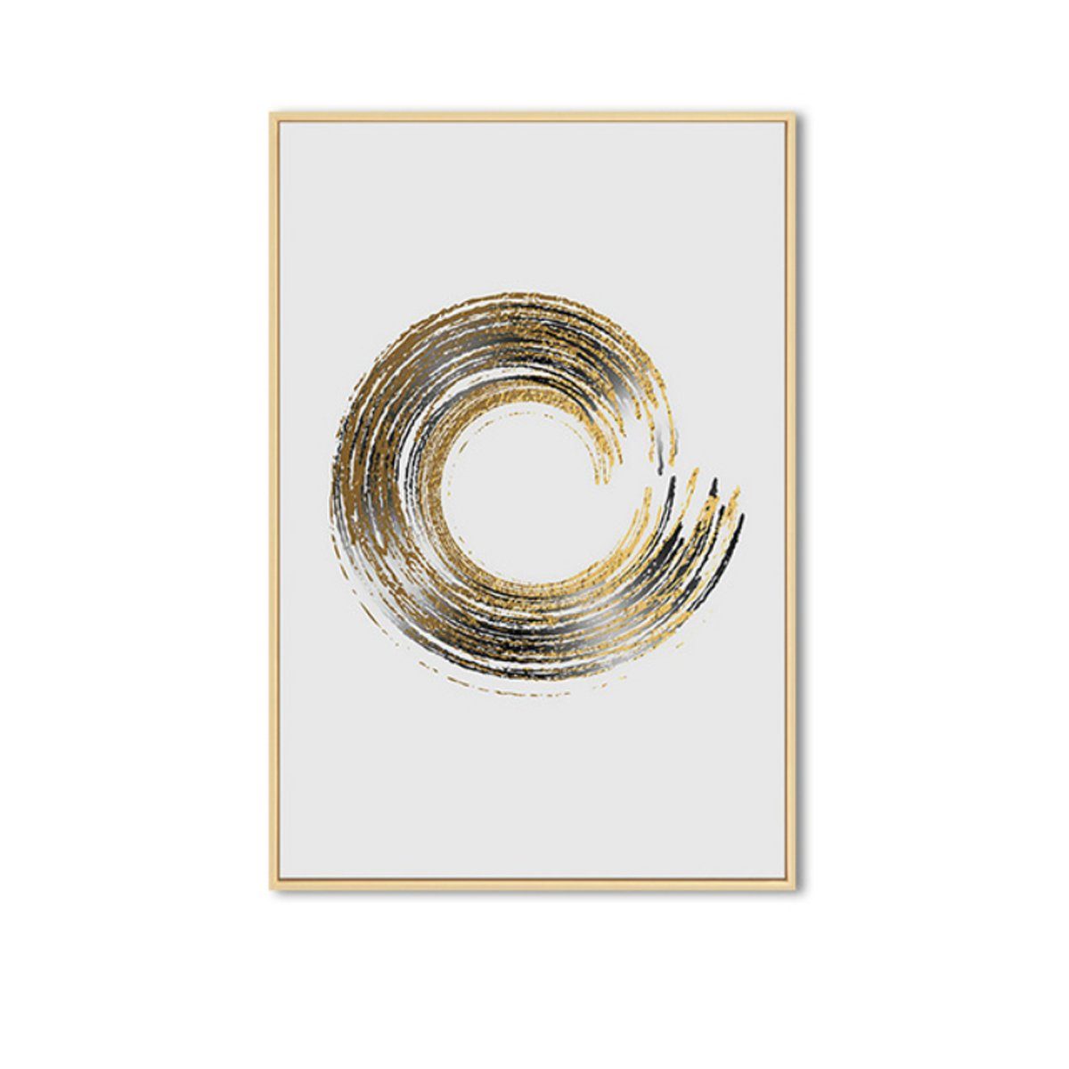 TPFLiving Kunstdruck (OHNE RAHMEN) Poster - Leinwand - Wandbild, Smile and Love - Gold auf weißem Hintergrund - Wanddeko Wohnzimmer - (7 verschiedene Größen zur Auswahl - Auch im günstigen 3-er Set), Farben: Gold, Weiß - Größe: 13x18cm