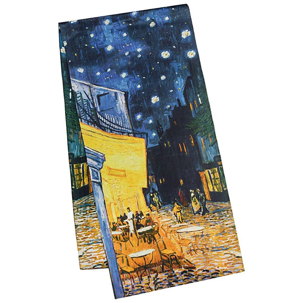 von Lilienfeld Seidenschal Schal 100% Seide Vincent van Gogh: Nachtcafé 172 x 42 cm, Kunstdruck