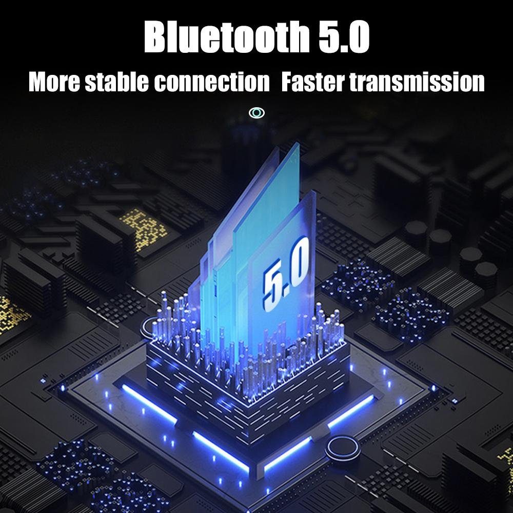 Bluetooth 5.0, Bluetooth-Kopfhörer Stunden S9 IPX6 Control, (Ja, 100 Tiefe Wasserdicht, Powerbank) Baker Spielzeit, Bluetooth, Bässe, Reiche Touch