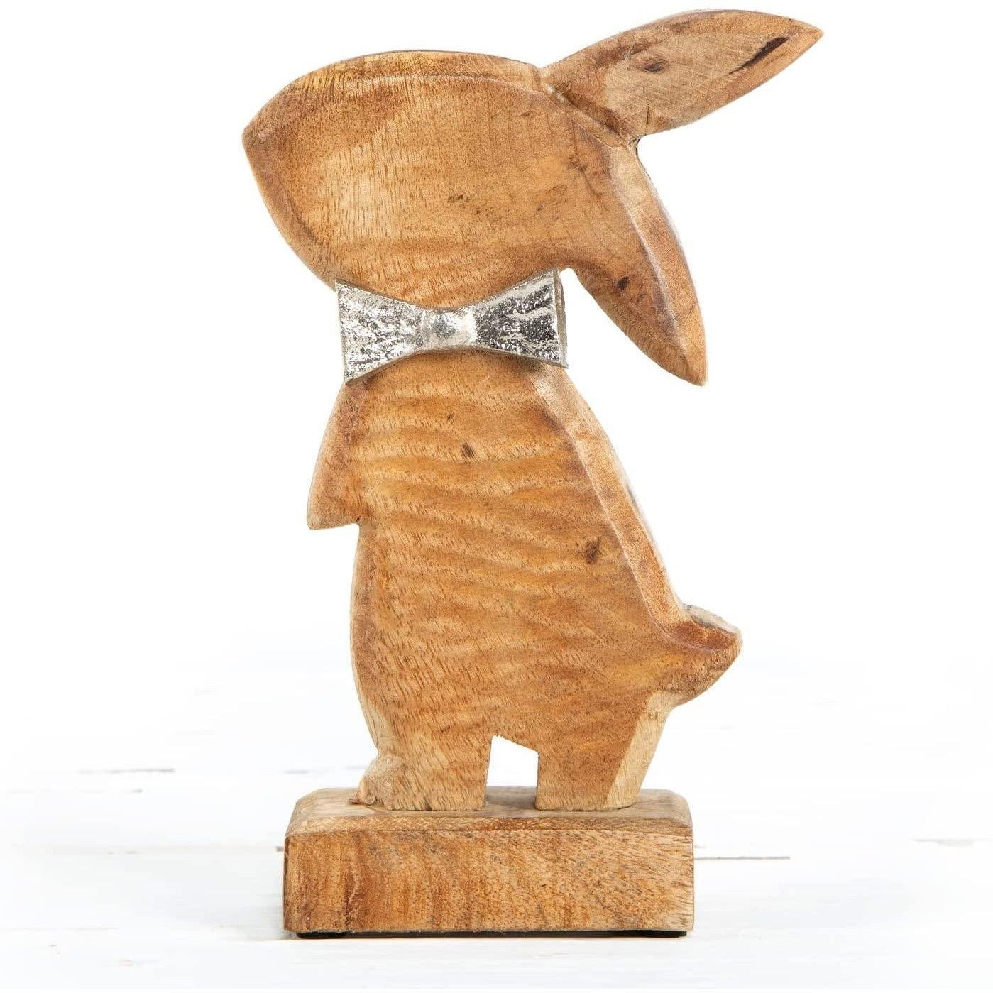 Logbuch-Verlag Dekofigur Braune Holzhasen Figur - 23 cm aus Holz - Osterdek günstig online kaufen