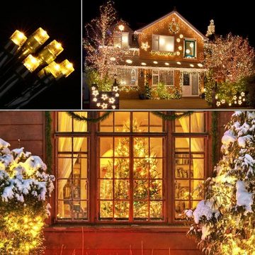 Oneid LED-Lichterkette Solar Lichterketten 10m 100 LED Weihnachtslichterkette für Party Dekor