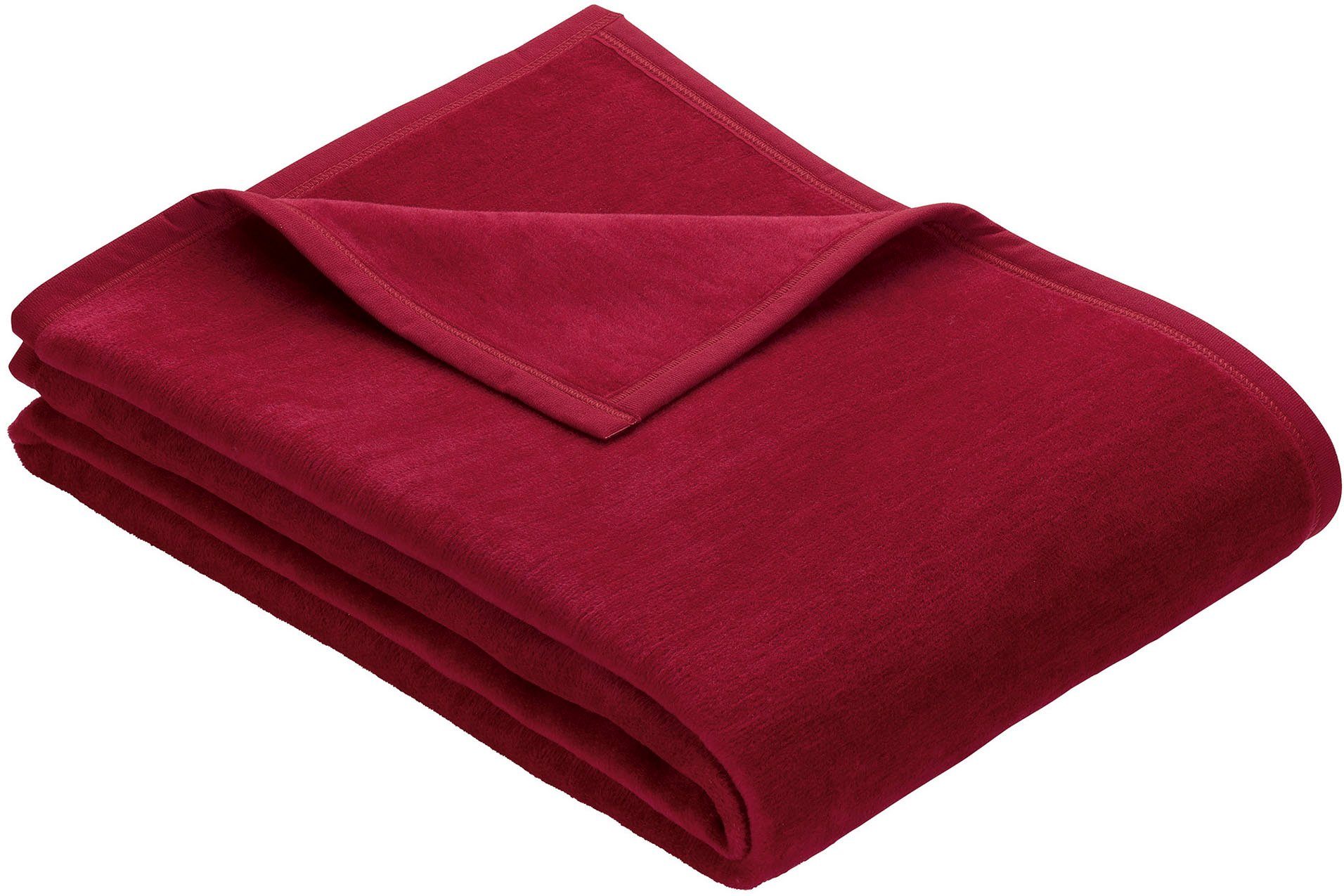 Wohndecke Uni Kniedecke Luxus, IBENA, unifarbenes Design günstig online kaufen