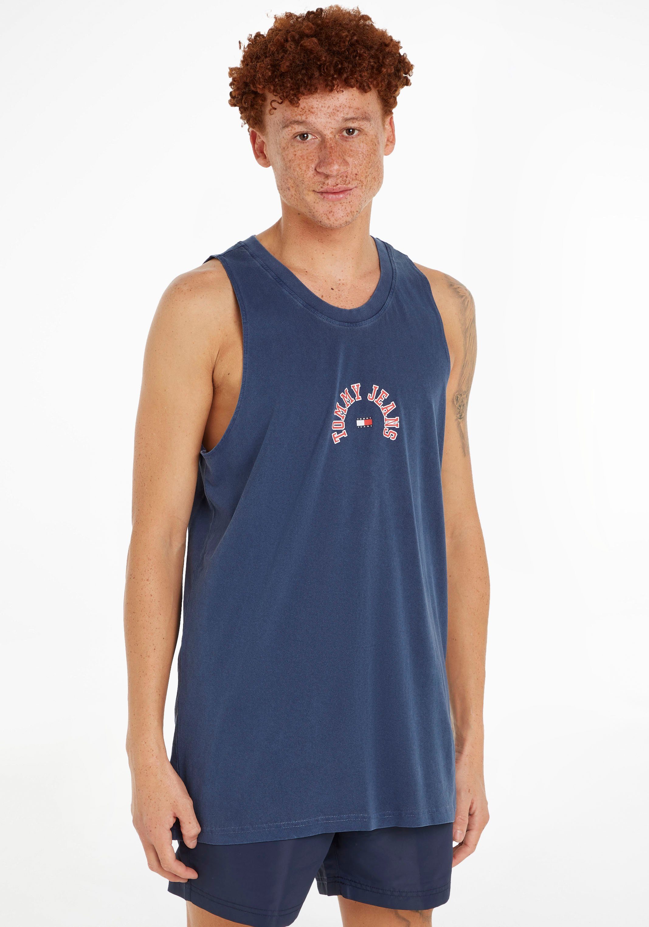 Tommy Jeans Muskelshirt TJM CURVED TJ COLLEGE TANK TOP Twilight Navy