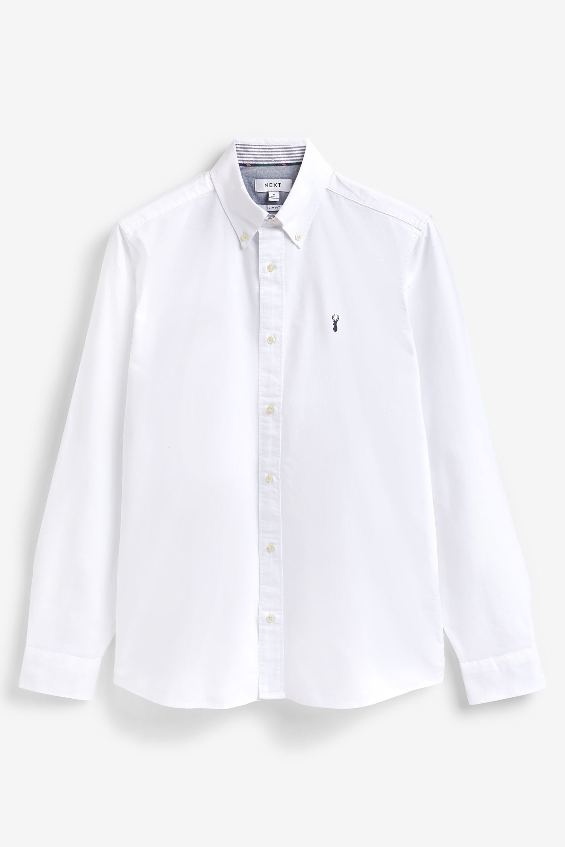 Next Langarmhemd Langärmeliges Slim Fit Oxfordhemd günstig online kaufen