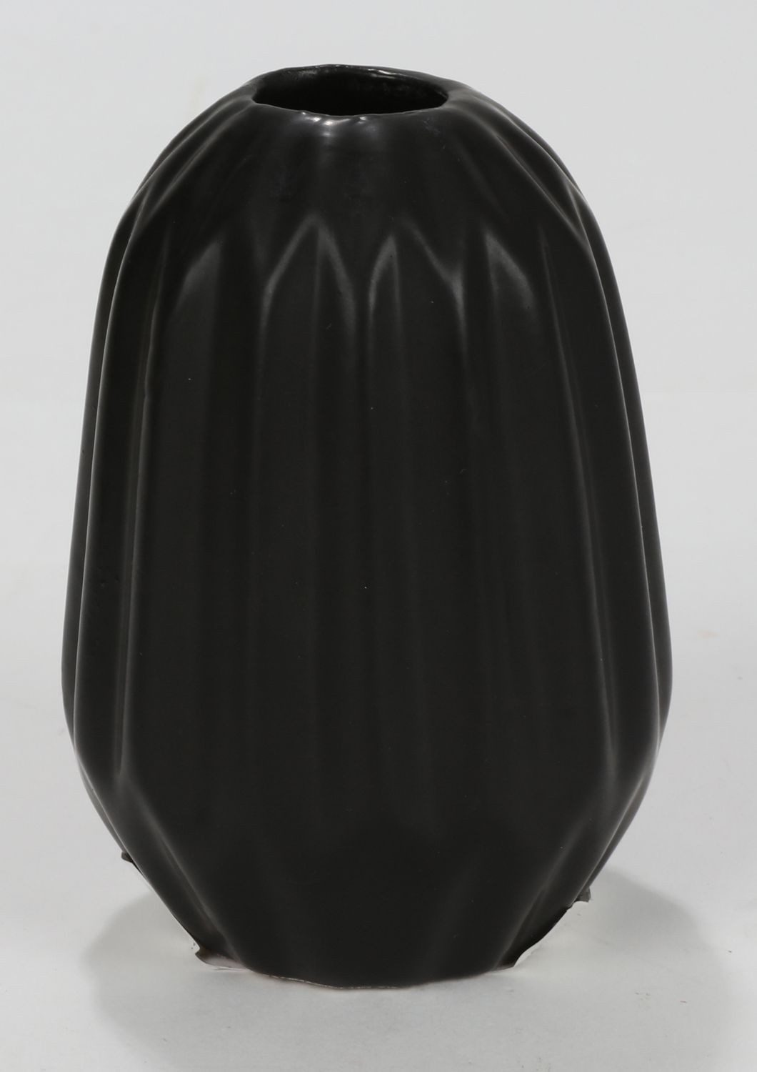 BURI Tischvase Keramik-Vase elegantes Rillendesign ø7x10cm Tischvase Tischdeko Deko