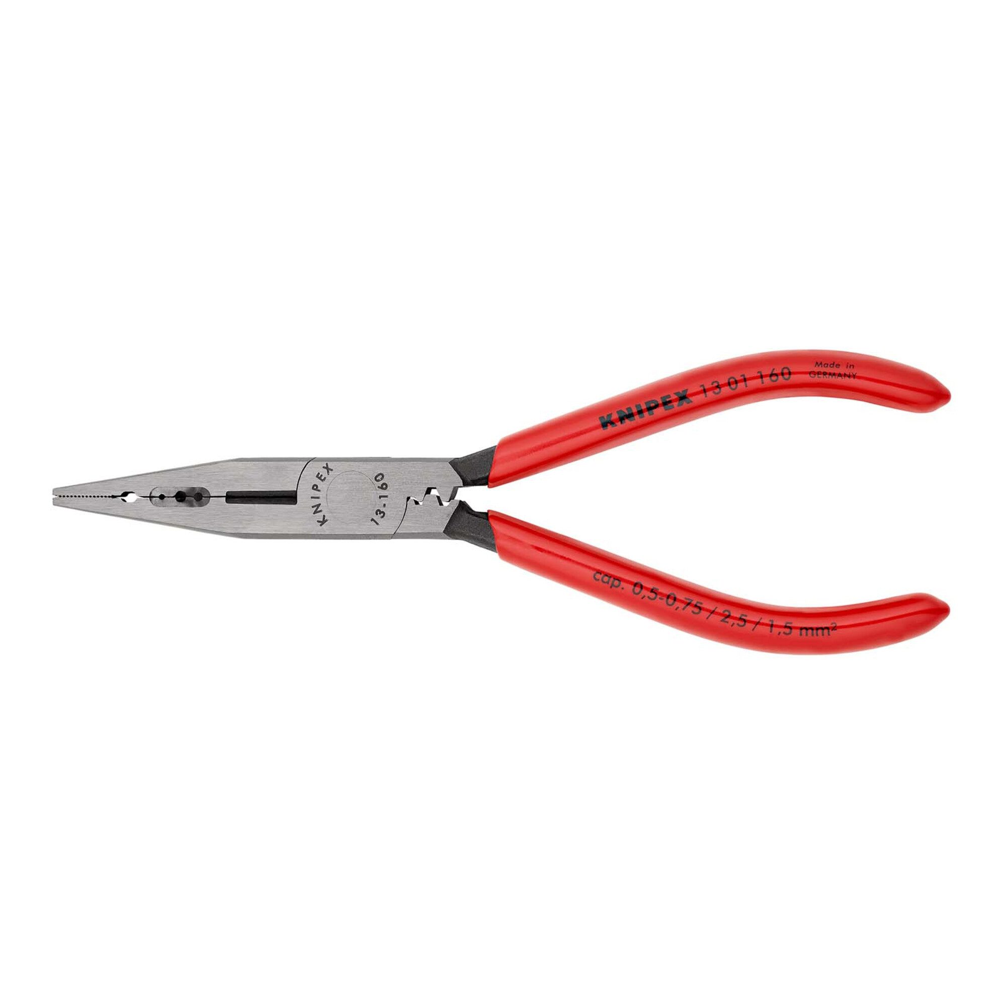 Knipex Abisolierzange KNIPEX 13 01 160 Verdrahtungszange mit Kunststoff überzogen schwarz at