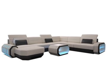 Sofa Dreams Wohnlandschaft Design Polster Stoffsofa Roma XXL H Strukturstoff Stoff Sofa, Couch wahlweise mit Bettfunktion