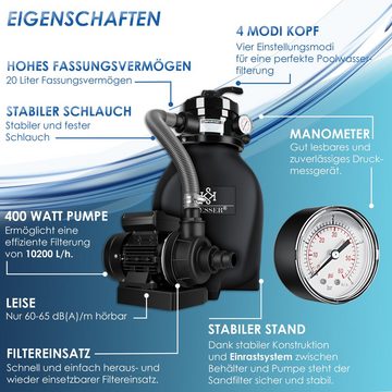 KESSER Sandfilteranlage, Sandfilter Sandfilteranlage 700g Filterbälle ersetzen 25kg