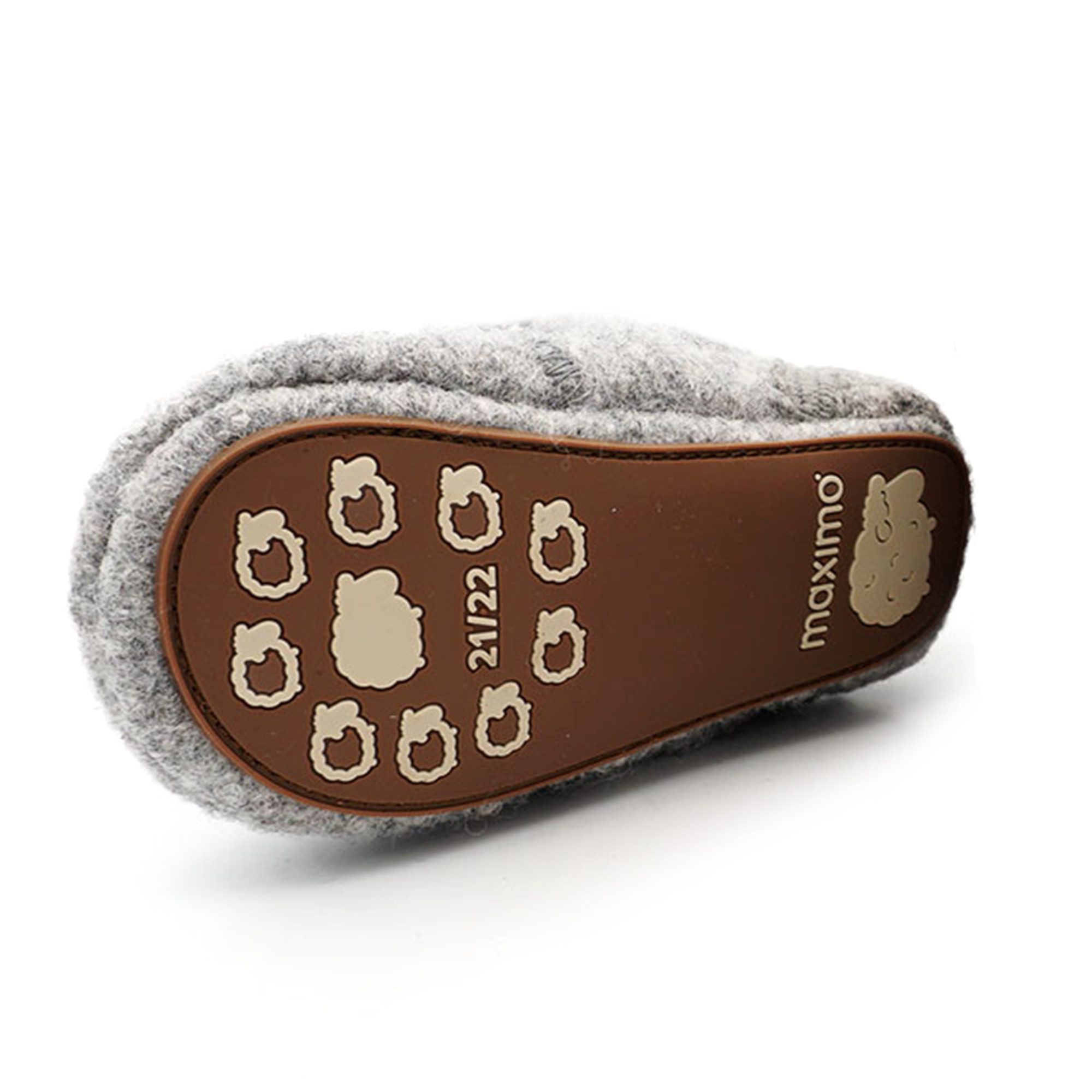 MAXIMO Hüttenschuhe (2-tlg., 1 Paar) Wolle, Anti-Rutsch-Sohle, Strickbündchen