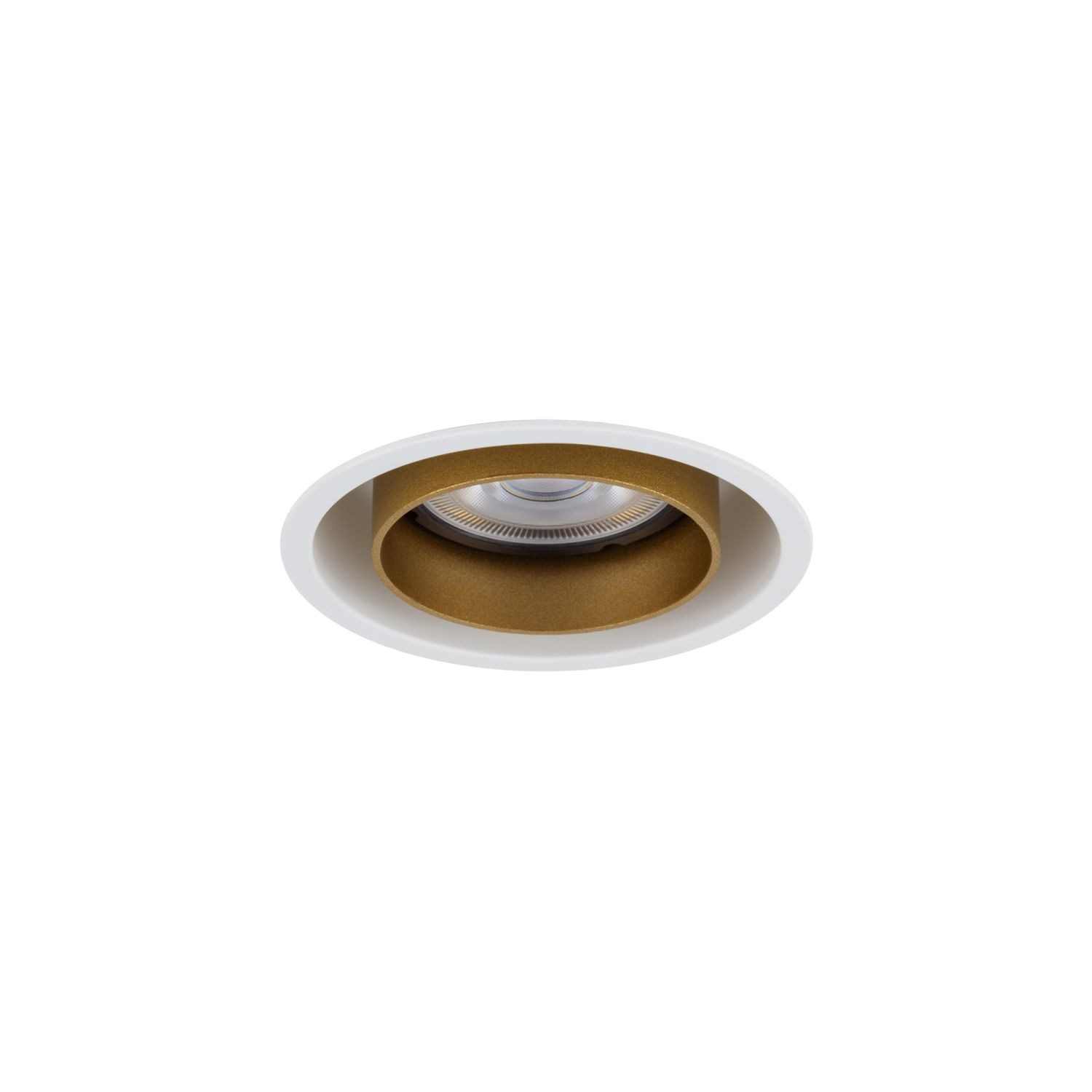Licht-Erlebnisse Einbauleuchte COLENE, ohne Leuchtmittel, Metall Ø 8.3 cm rund in Weiß Gold GU10 Modern