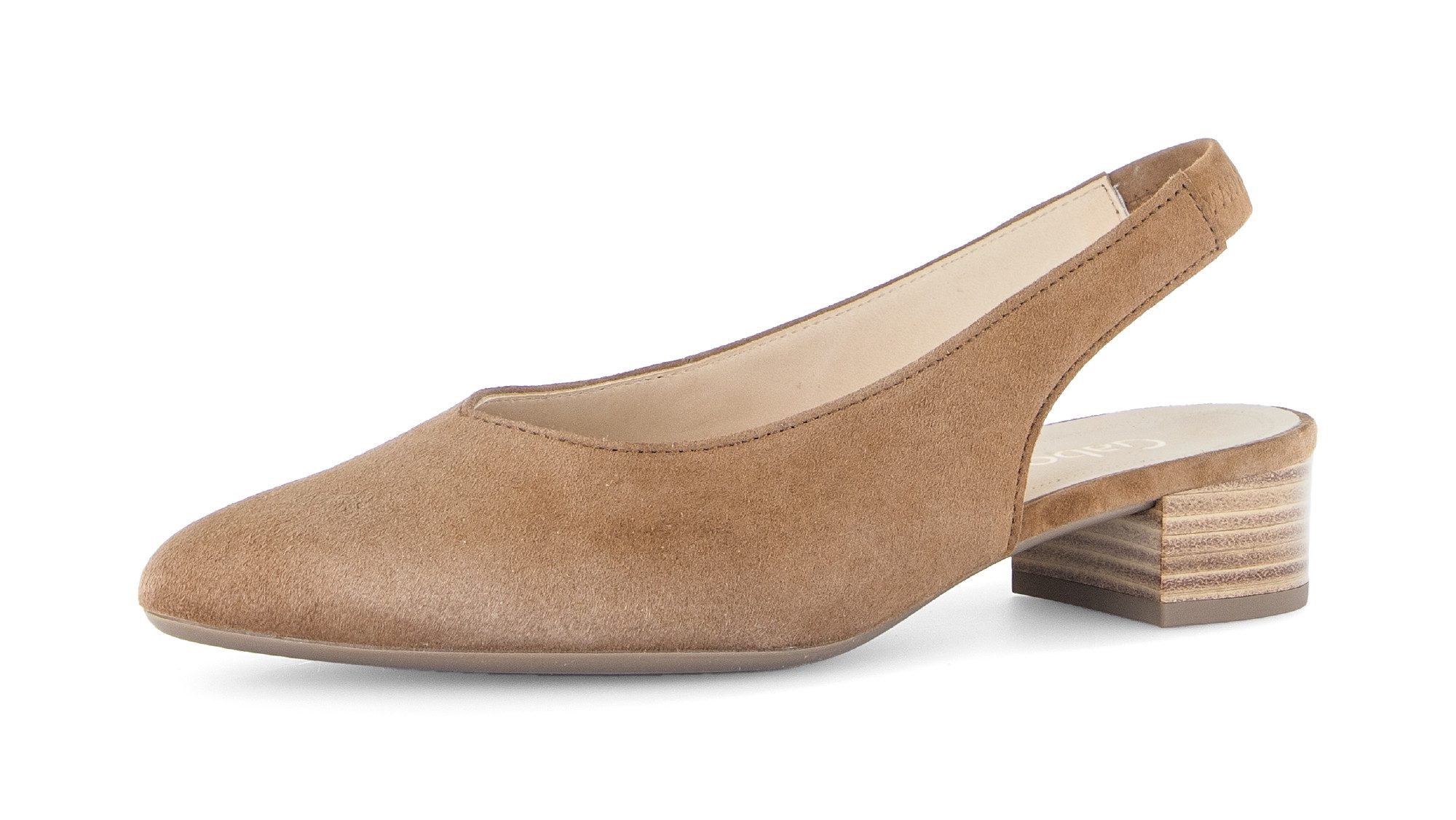 Gabor Slingpumps, Blockabsatz, Abendschuh, Sommerschuh mit elastischem Riemchen