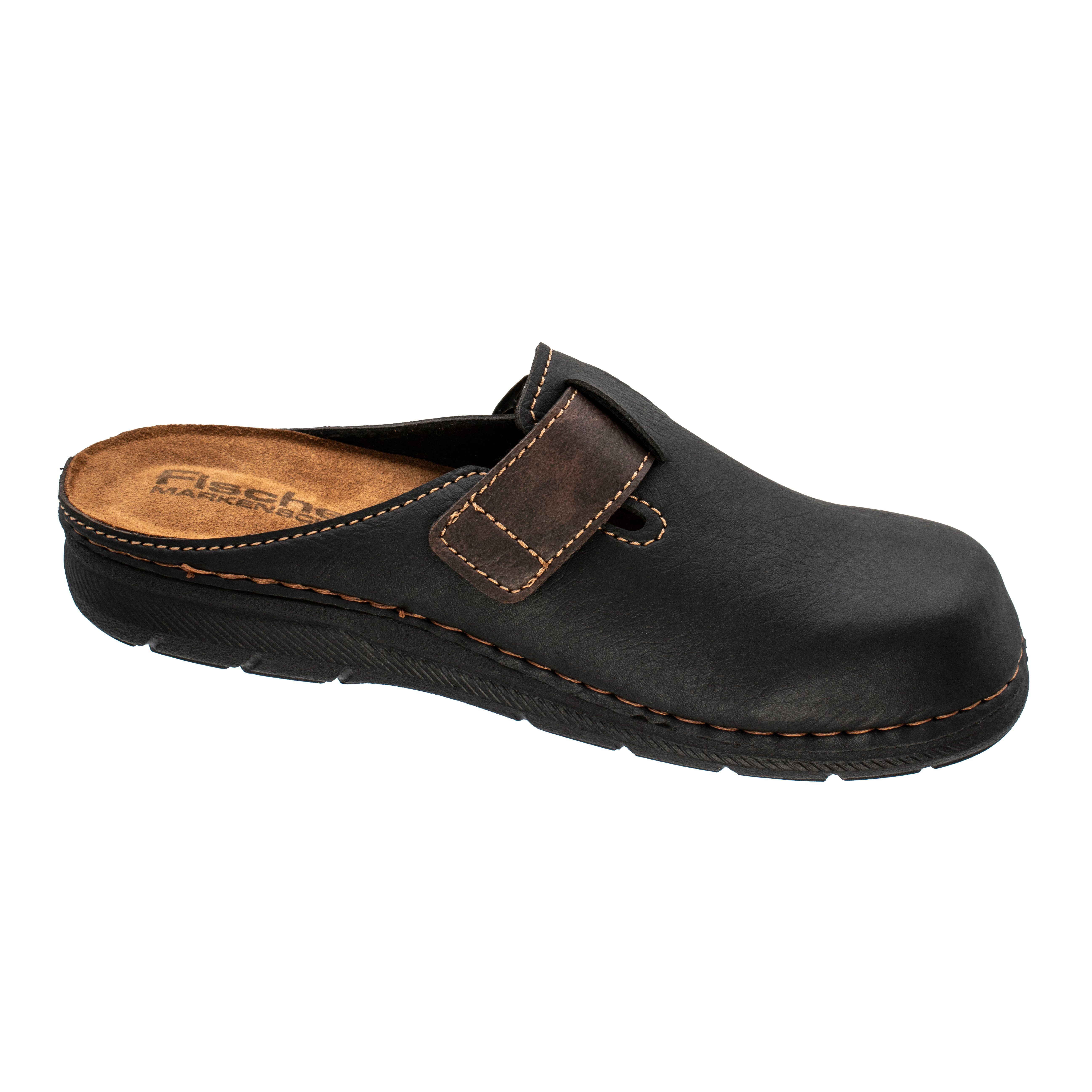 Fischer-Markenschuh Mario Clog aus Nappan (Lederimitat), herausnehmbares Fu günstig online kaufen