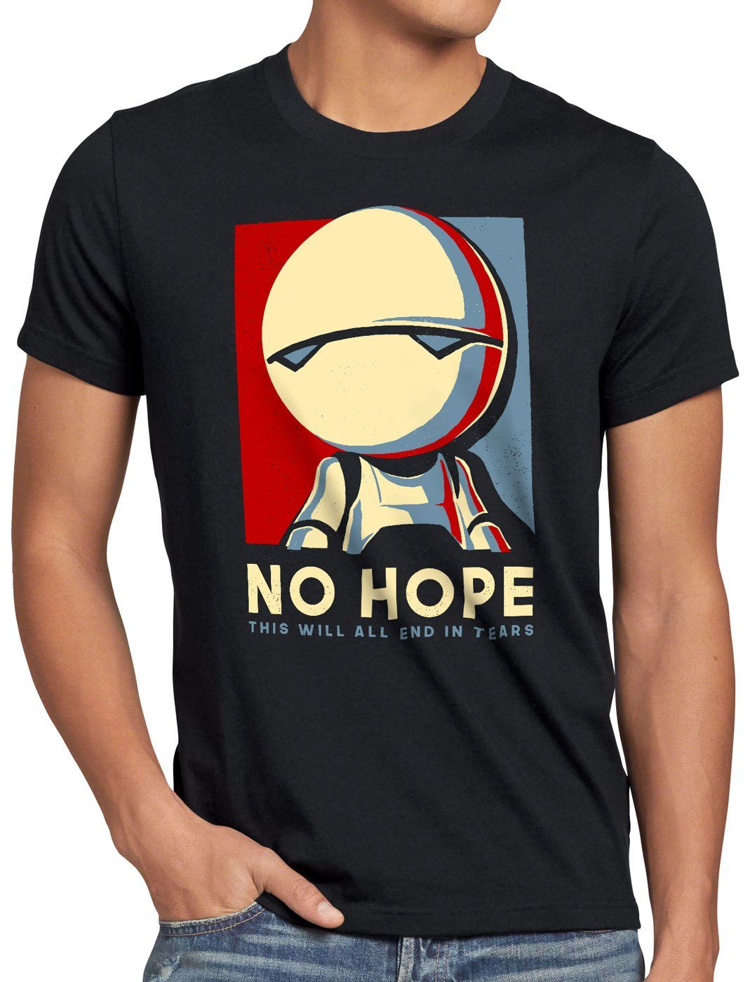 style3 T-Shirt Marvin galaxie milchstraße per anhalter durch die galaxis ro günstig online kaufen