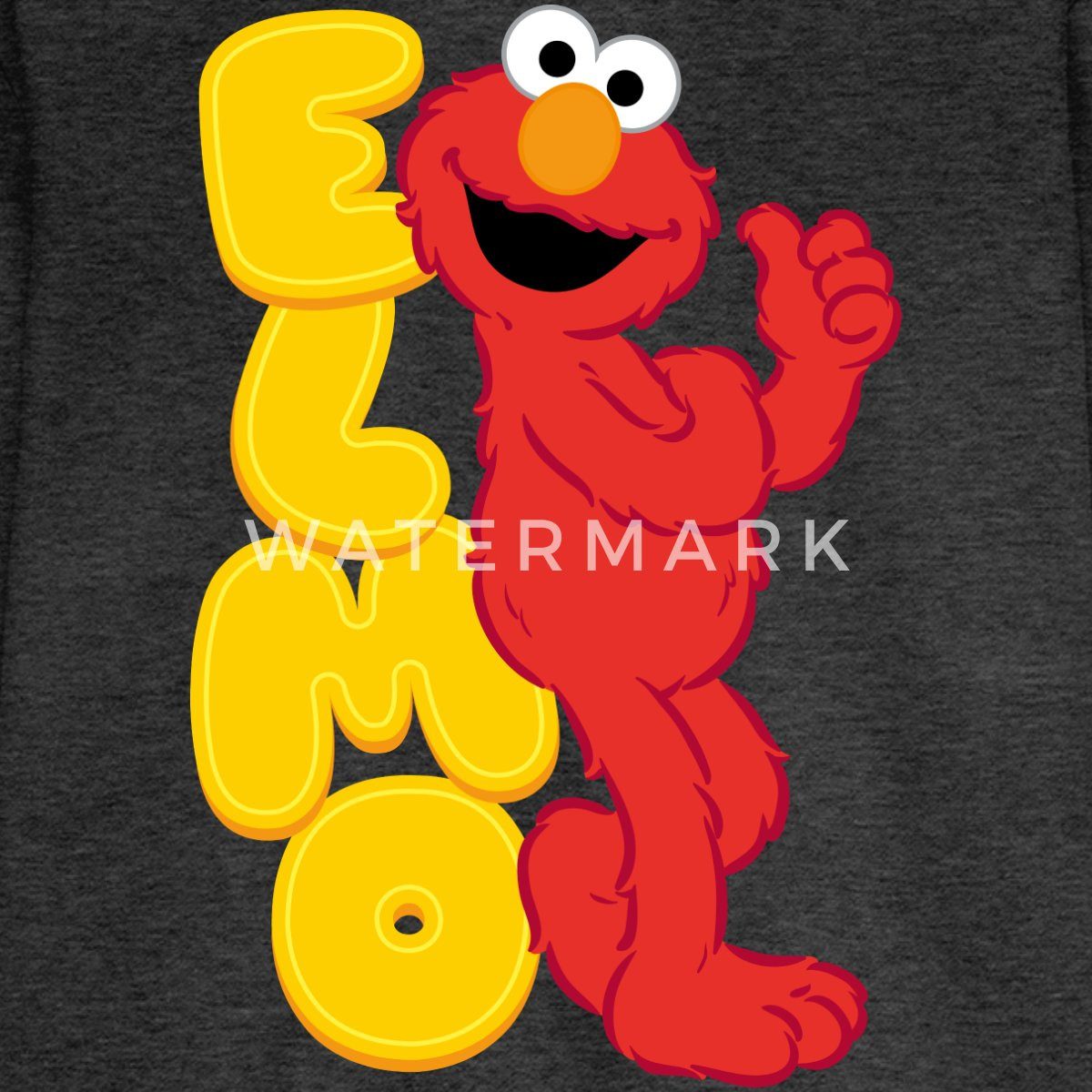Spreadshirt T-Shirt Sesamstraße Elmo Mit Schriftzug Kinder Premium Langarmshirt (1-tlg)