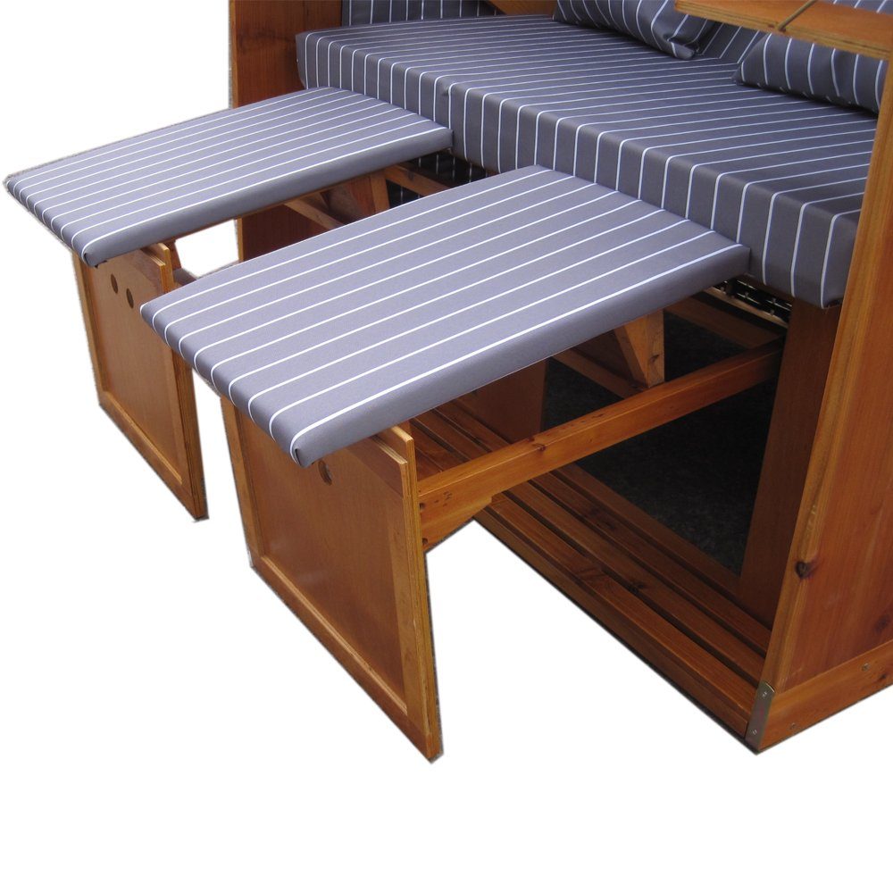 Vaiko Strandkorb Binz, BxTxH: 120x80x160 cm, Volllieger, Ostsee, (inkl. Hülle), 2-Sitzer – Bild 2 von 5