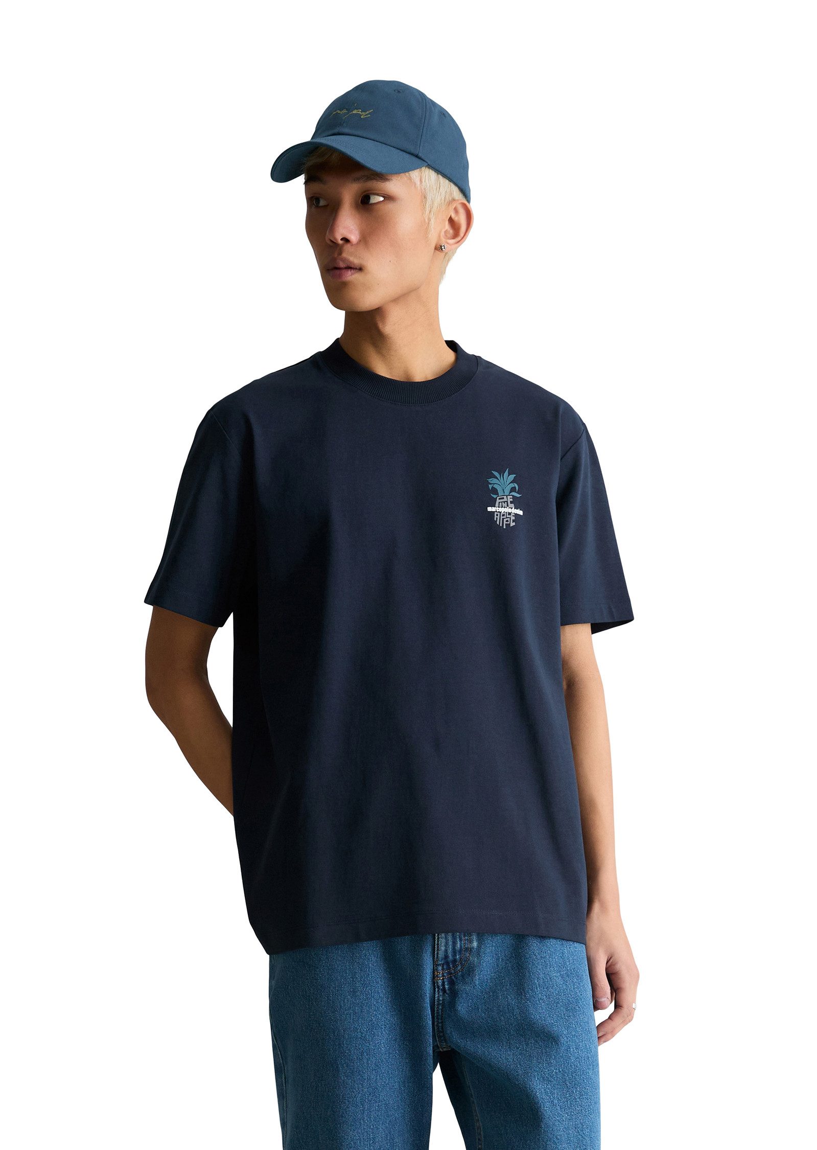 Marc O'Polo DENIM T-Shirt relaxed fit aus reiner Bio-Baumwolle günstig online kaufen