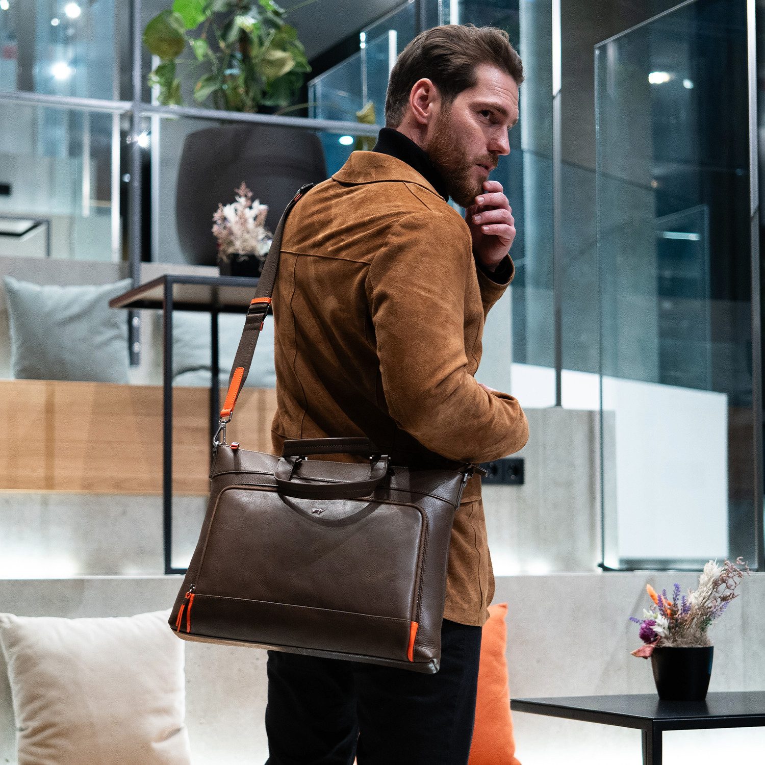 Braun Büffel Laptoptasche TOBI Businesstasche S brown