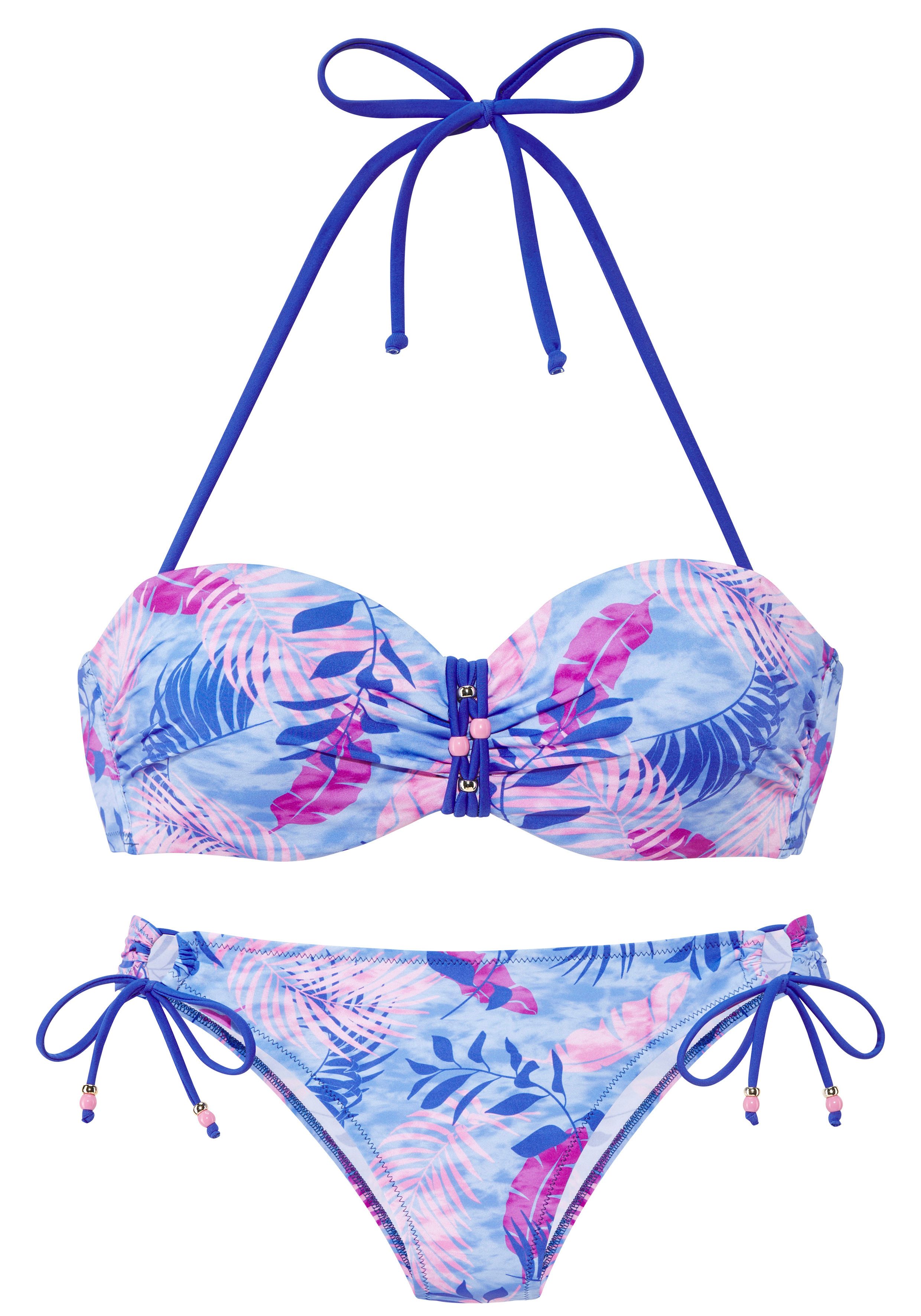 Vivance by Lascana Bügel-Bandeau-Bikini mit stylischem Blätterprint