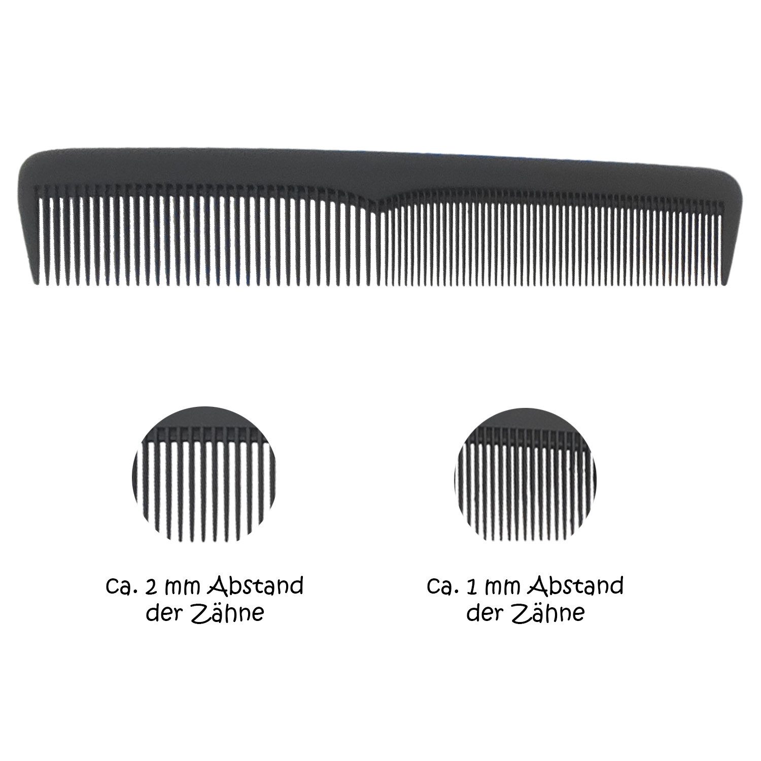 Wundmed Haarkamm Herrenkamm Haarkamm Stylingkamm Schwarz 1 Stück 150mm für Männer, (stück, 1 tlg., Herrenkamm), Kamm Herrenkamm Haarpflege Frisörbedarf Friseurbedarf Friesierkamm Haa