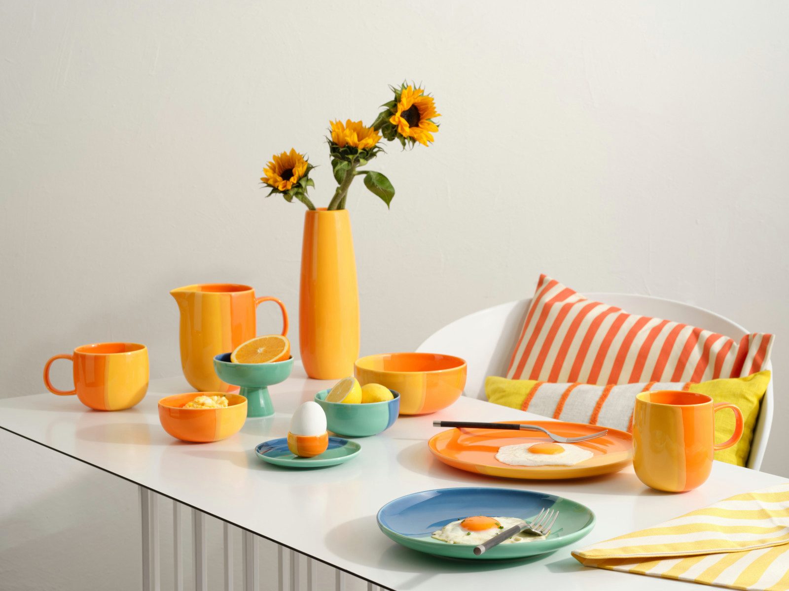 ASA SELECTION Becher joy Henkelbecher orange smoothie 8,5cm 0,4l, Porzellan