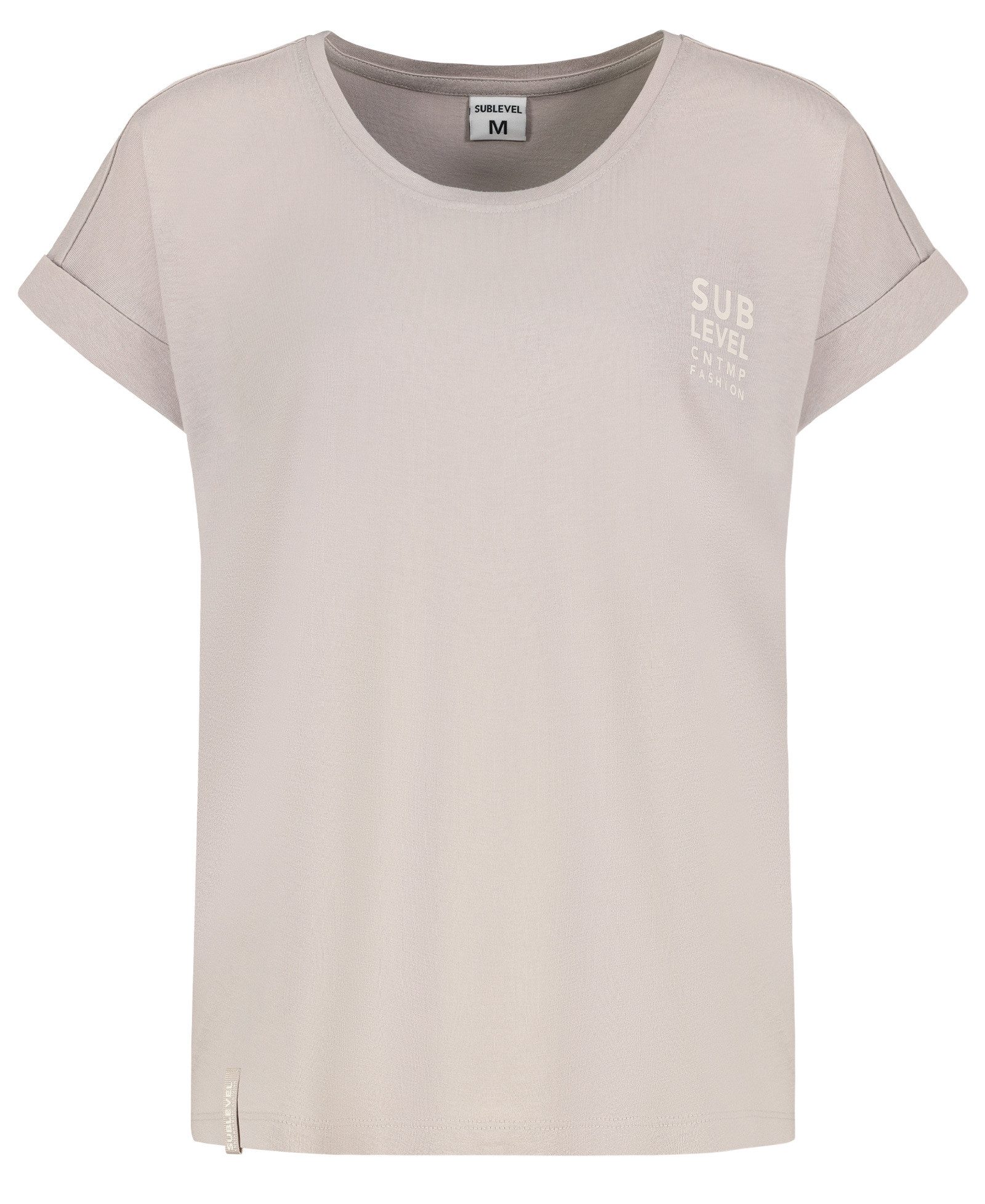 SUBLEVEL T-Shirt Damen Shirt Turn-Up Ärmel günstig online kaufen