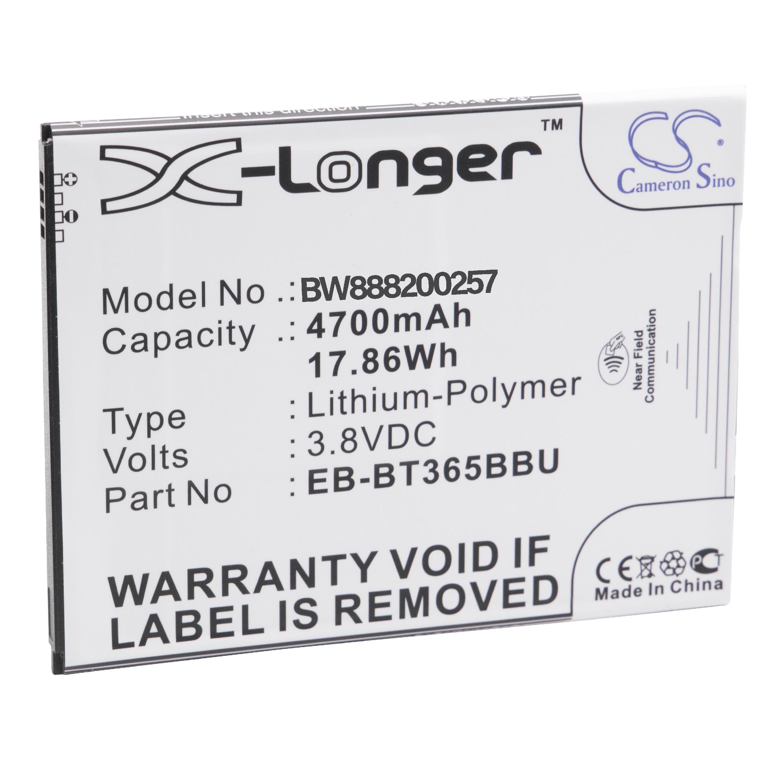 vhbw Akku passend für Samsung Galaxy Tab Active 2 WiFi, Active 4G, Active Tablet-Akku Akku Li-Polymer 4700 mAh (3,8 V), Leistungsfähiger Austausch-Akku für Ihren Tablet-Computer