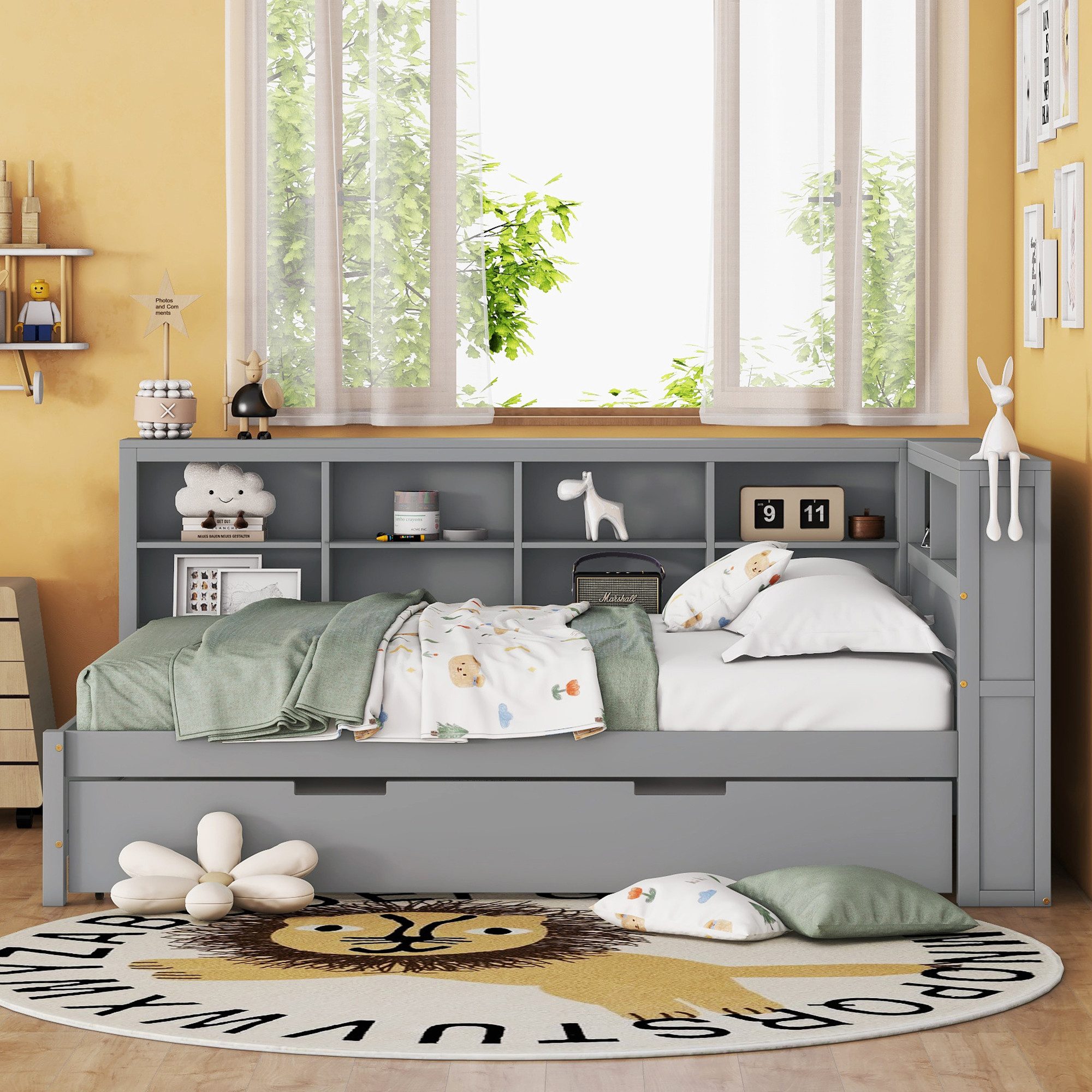 OKWISH Kinderbett Schlafsofa Funktionsbett Stauraumbett (mit günstig online kaufen
