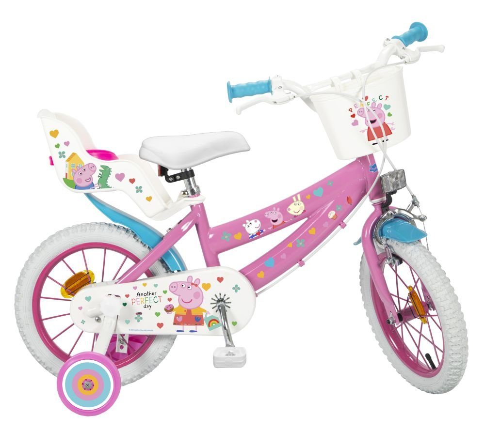 vidaXL Kinderfahrrad 12 Zoll Weiß Rosa Kinderrad Fahrrad für Kinder Mädchen 