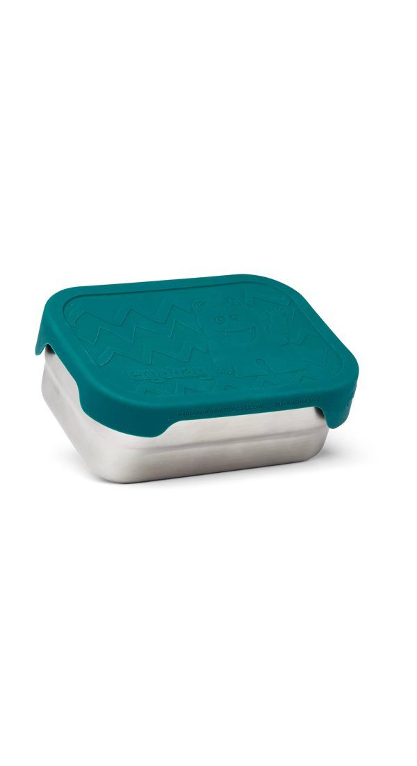 ergobag Lunchbox Edelstahl Brotdose, Edelstahl, (Edelstahl Brotdose, 3-tlg., 1x Brotdose, 1x Trennfach), spülmaschinengeeignet bis 45 Grad, Handwäsche empfohlen