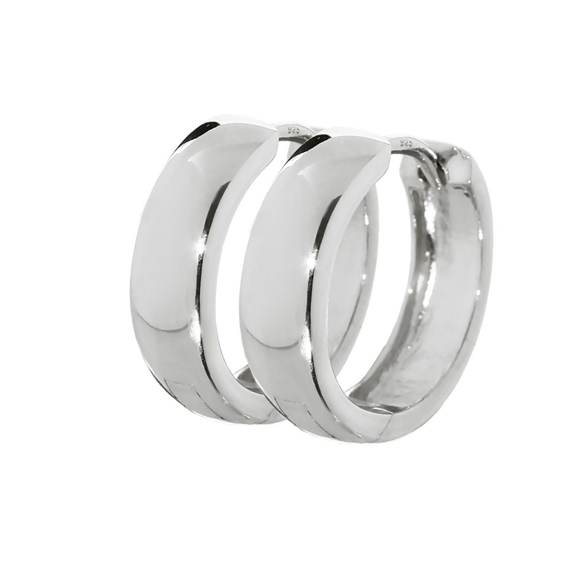 NKlaus Klappcreolen Paar 925er Sterlingsilber Klappcreolen Ohrringen 1 (1 Paar - 2 Stück)