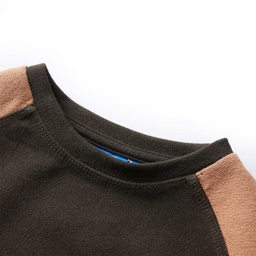 vidaXL Sweatshirt Kinder-Sweatshirt Dunkles Khaki und Kamelbraun 116