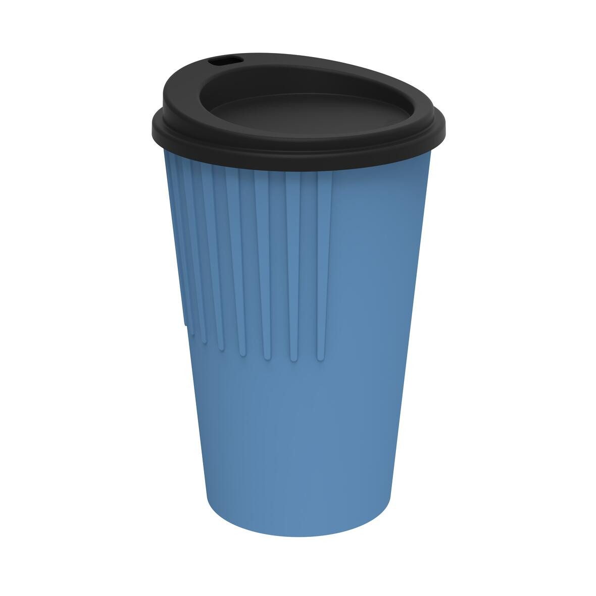 Coffee-to-go-Becher Kaffeebecher 300 ml Trinkbecher mit Deckel und Riffel-Optik