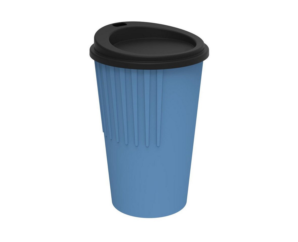 elasto Coffee-to-go-Becher Langlebiger Kaffeebecher 300 ml mit Deckel, Made in Germany, Spülmaschinenfest, Robust, 100% recyclebar, Teebecher
