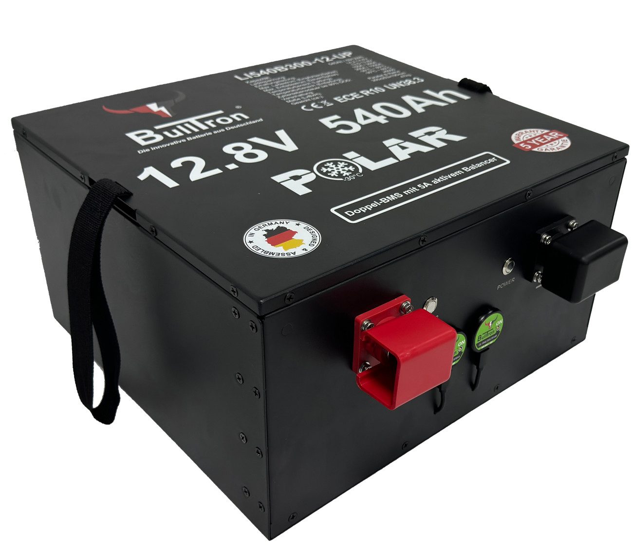 BullTron Bulltron LiFePO4 Akku 12,8V 540Ah Smart BMS mit Bluetooth Polar Solarakkus