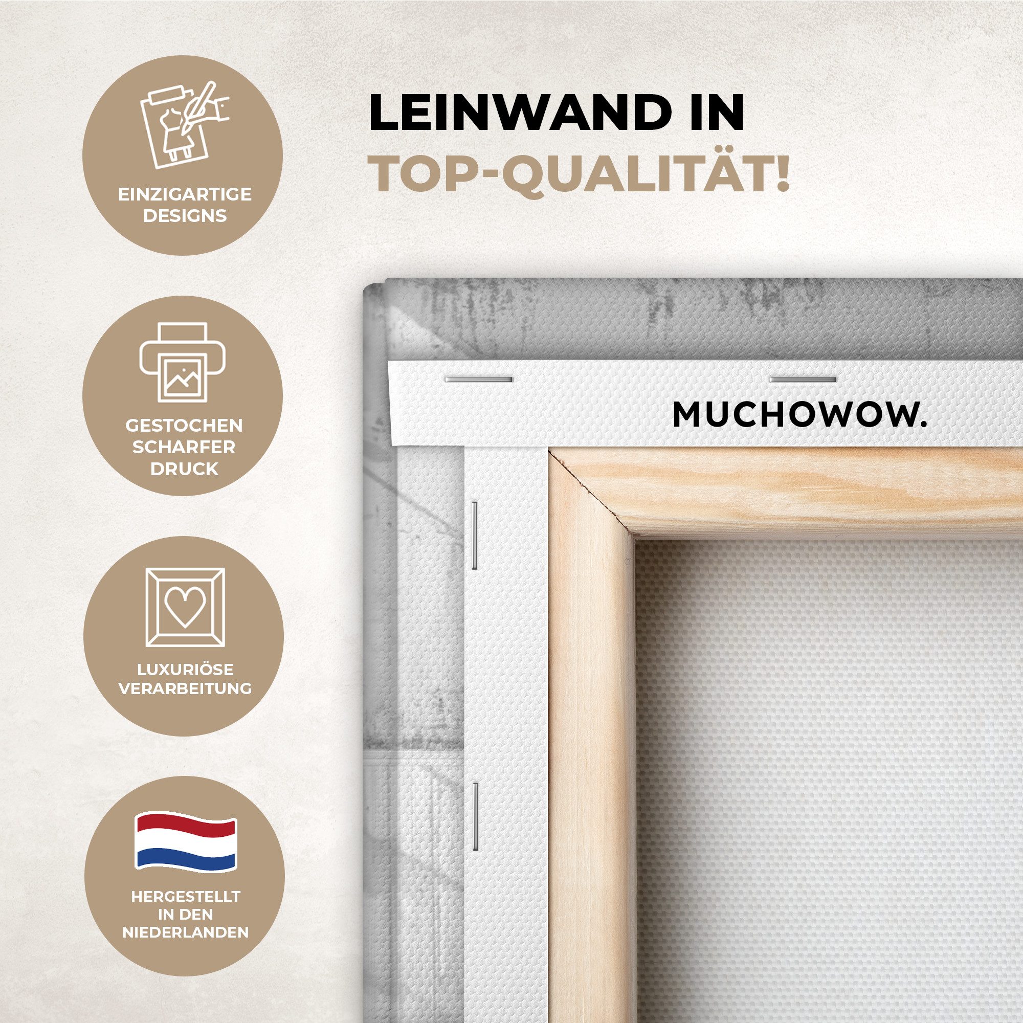 OneMillionCanvasses® Leinwandbild Pinguine - Vintage - günstig online kaufen