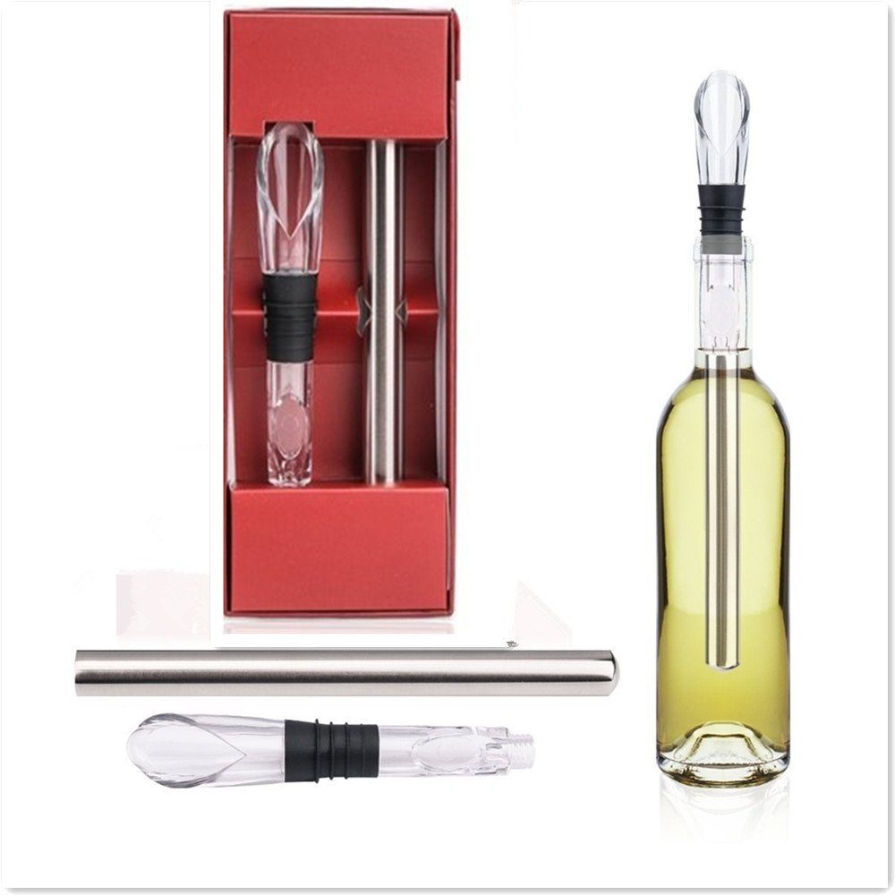 Outdoor-Flaschenkühler Weinkühlstab Set mit Ausgießer - Ideales Weinzubehör für
