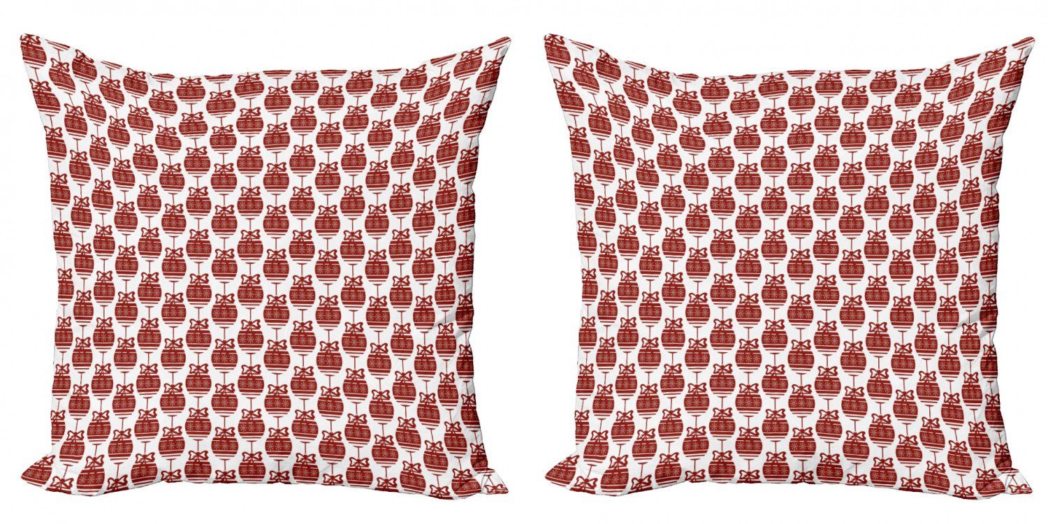 Kissenbezüge Modern Accent Doppelseitiger Digitaldruck, Abakuhaus (2 Stück), Geometrisch Zier Weihnachten