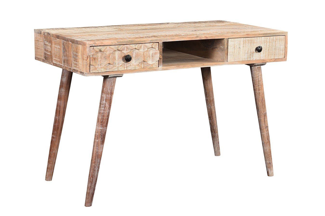 Tischhelden Schreibtisch »Schreibtisch 70ties Mangoholz geweisst B 115 cm«  online kaufen | OTTO