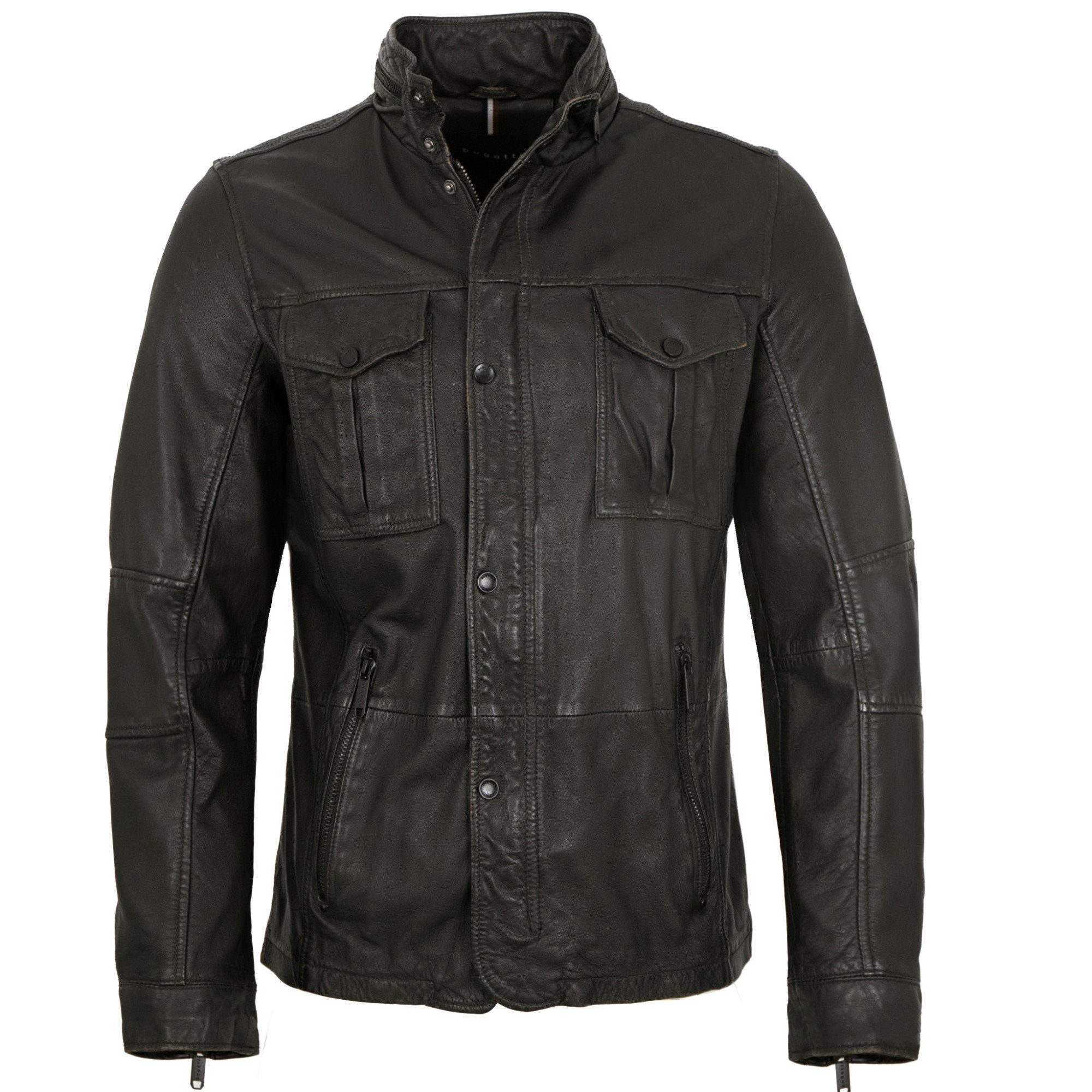 bugatti Lederjacke Ranger Bugatti - Herren Lederjacke Lammnappa holzkohle günstig online kaufen