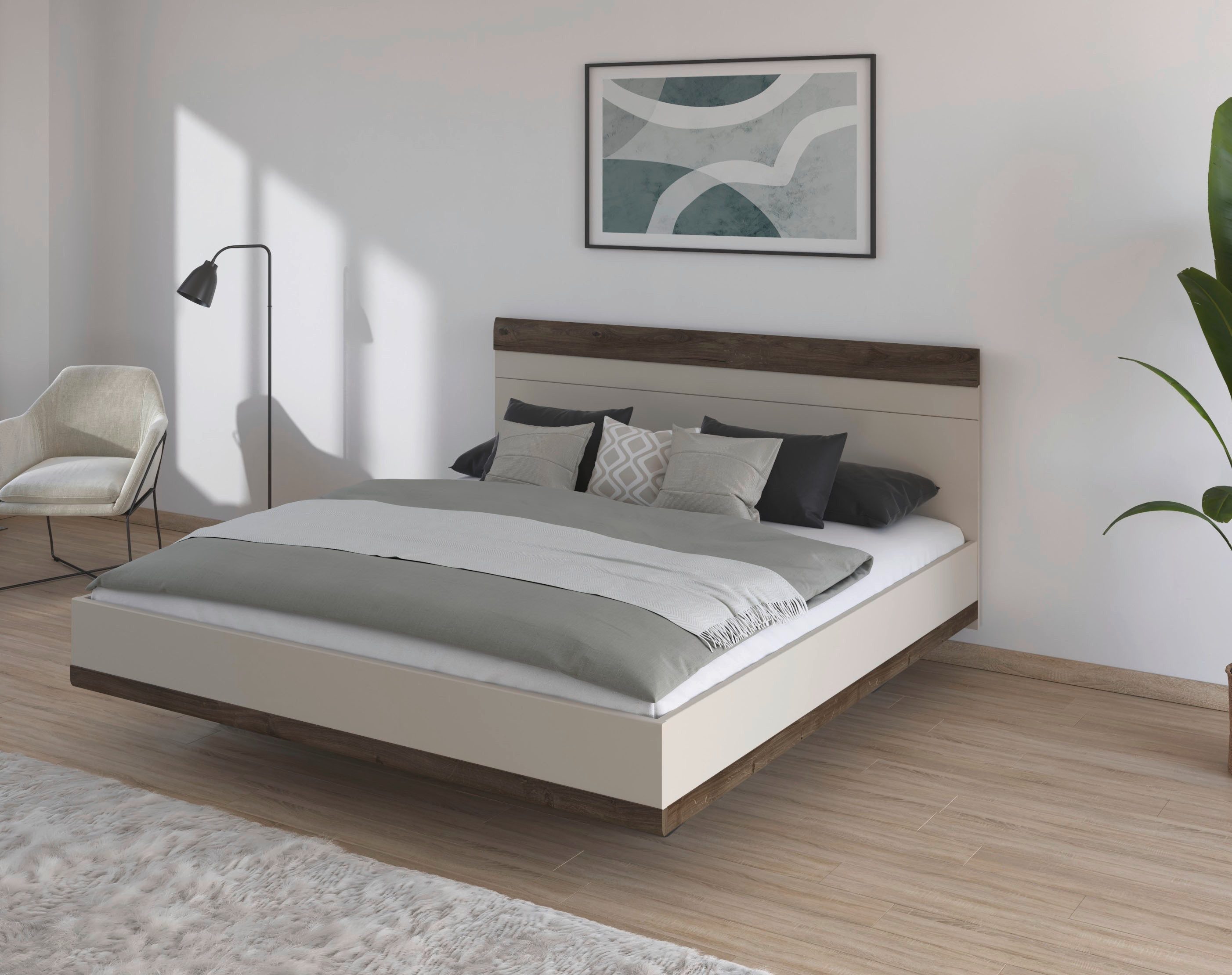 rauch Futonbett "Bett Doppelbett Holzbett SAJO", mit Farb-Absetzungen in ko günstig online kaufen